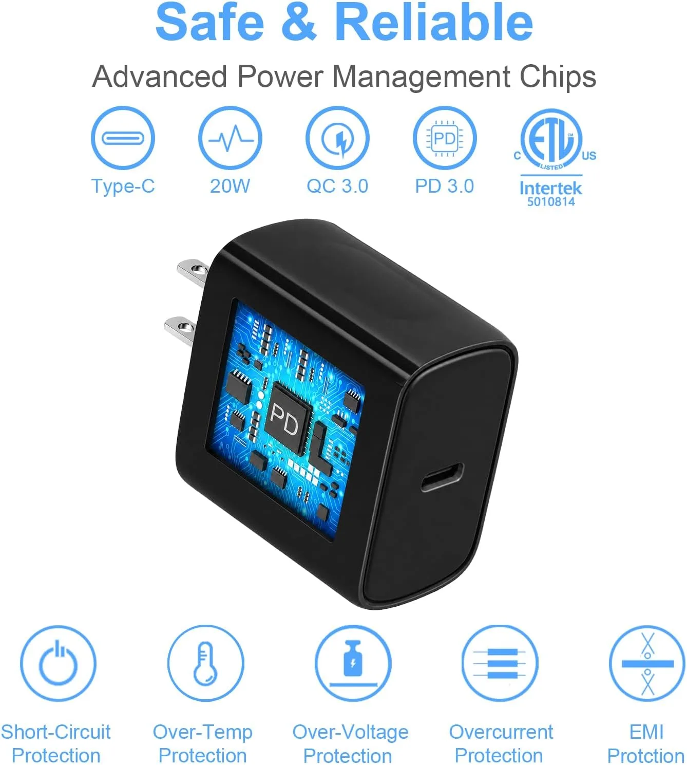 iPhone Duo Charger, iPhone 18 17 16 15 Charger Fast Charging 12FT-Black