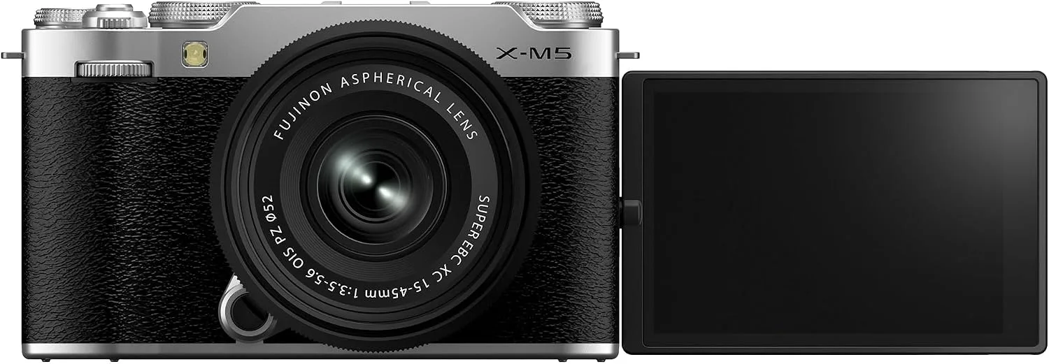 FUJIFILM X-M5 Mirrorless Digital Camera XC15-45mmF3.5-5.6 OIS PZ Lens Kit - Silver