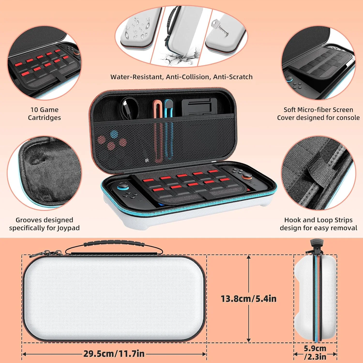 Switch 2 Accessories Bundle, 30-in-1 Kit for Nintendo Switch 2, White