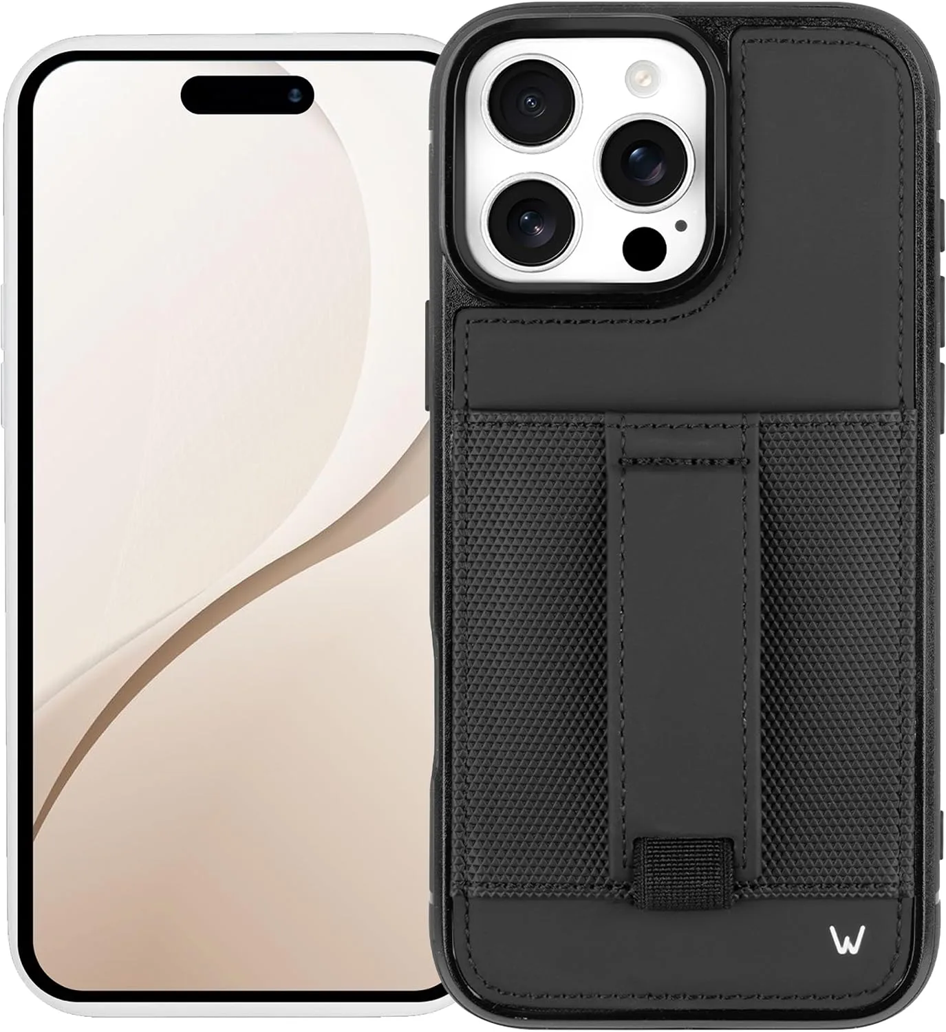 Walli Cases Wallet Phone Case for iPhone 15 Pro Max, Card Holder Kickstand
