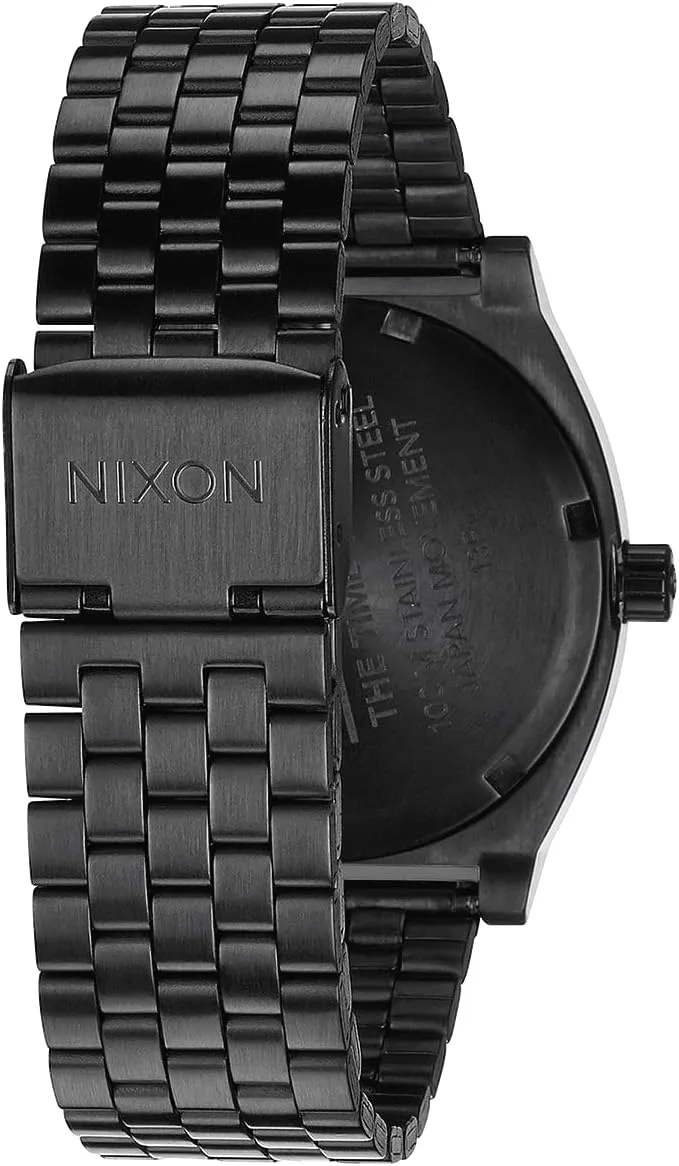 NIXON Time Teller A045 - 100m Water Resistant Men's Analog Fashion Watch (37mm Watch Face, 19.5mm-18mm Stainless Steel Band)