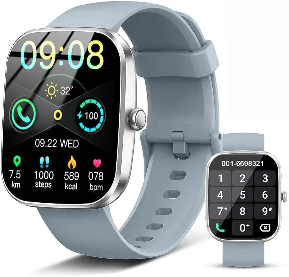 Smart Watch for Men Women, 1.91" Smartwatch(Answer/Make Calls), Fitness Watch with 24/7 Heart Rate/Sleep Monitor//Pedometer/Calories/110+ Sport Modes/IP68 Waterproof, Activity Tracker for Android iOS