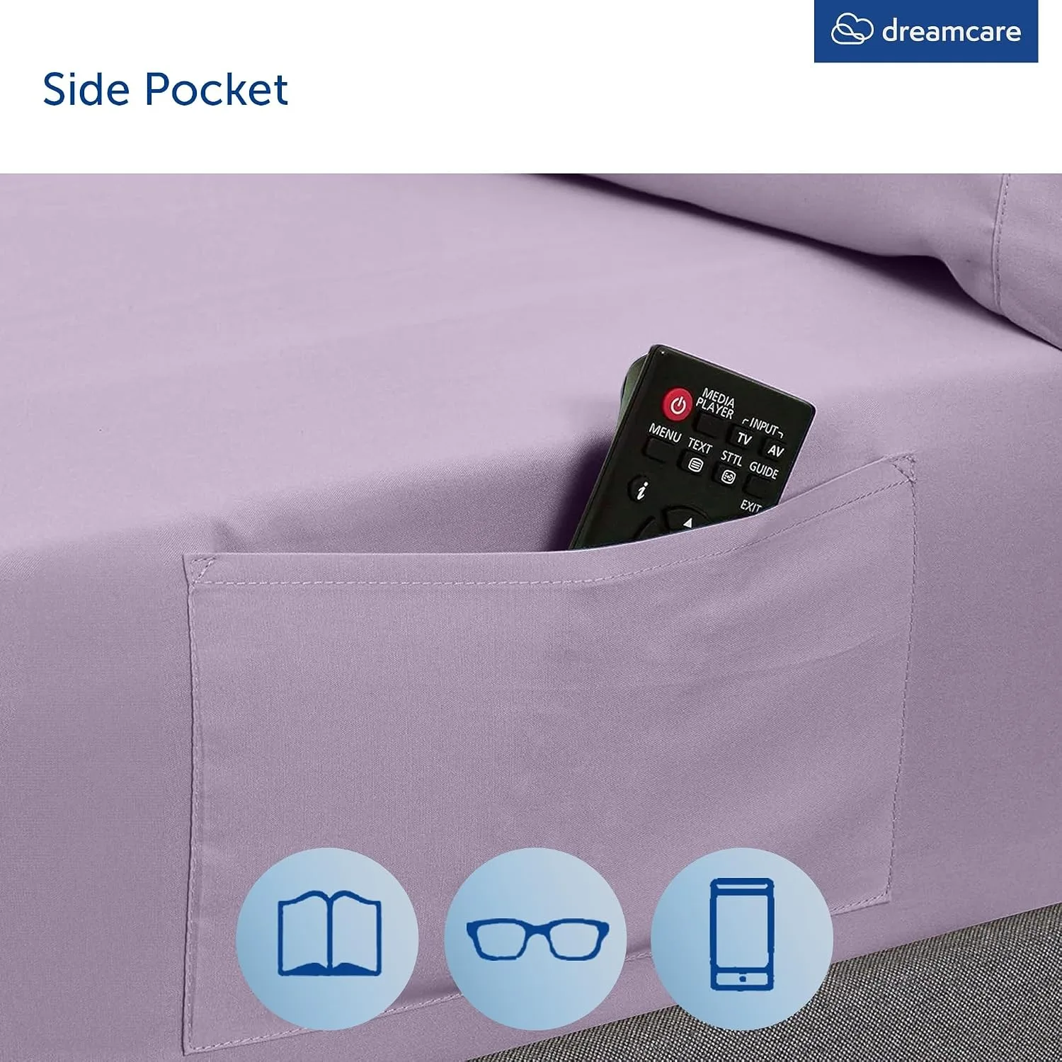 DREAMCARE King Size Sheets Set - 6 pcs Breathable Cooling Sheets King Size