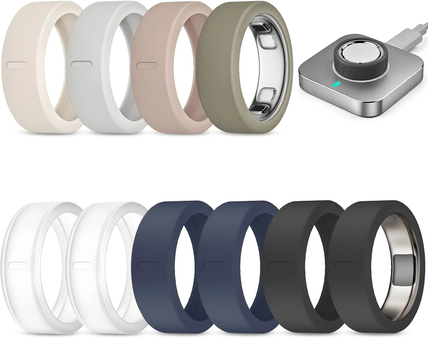10 Pack Ring Cover Compatible with Oura Ring 5, Smart Ring Protector