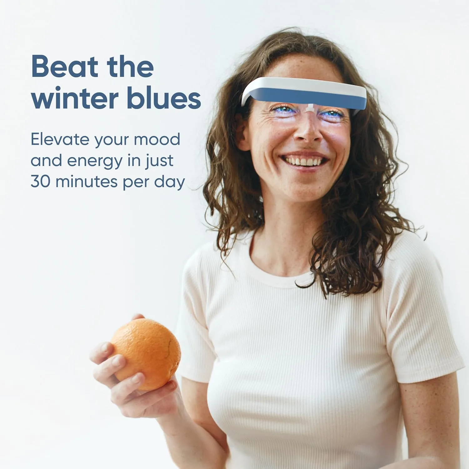 luminette 3 Light Therapy Glasses - Wearable Light Therapy Lamp - Natural Relief for Sleep Problems, Seasonal Mood Disorders & Jet lag - Portable Daylight Lamp (Blue)