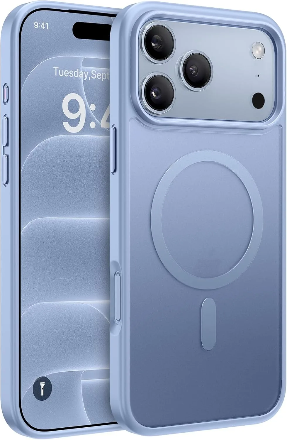 Miracase Magnetic for iPhone 18 Pro Case 6.3,Translucent Matte, Glacier