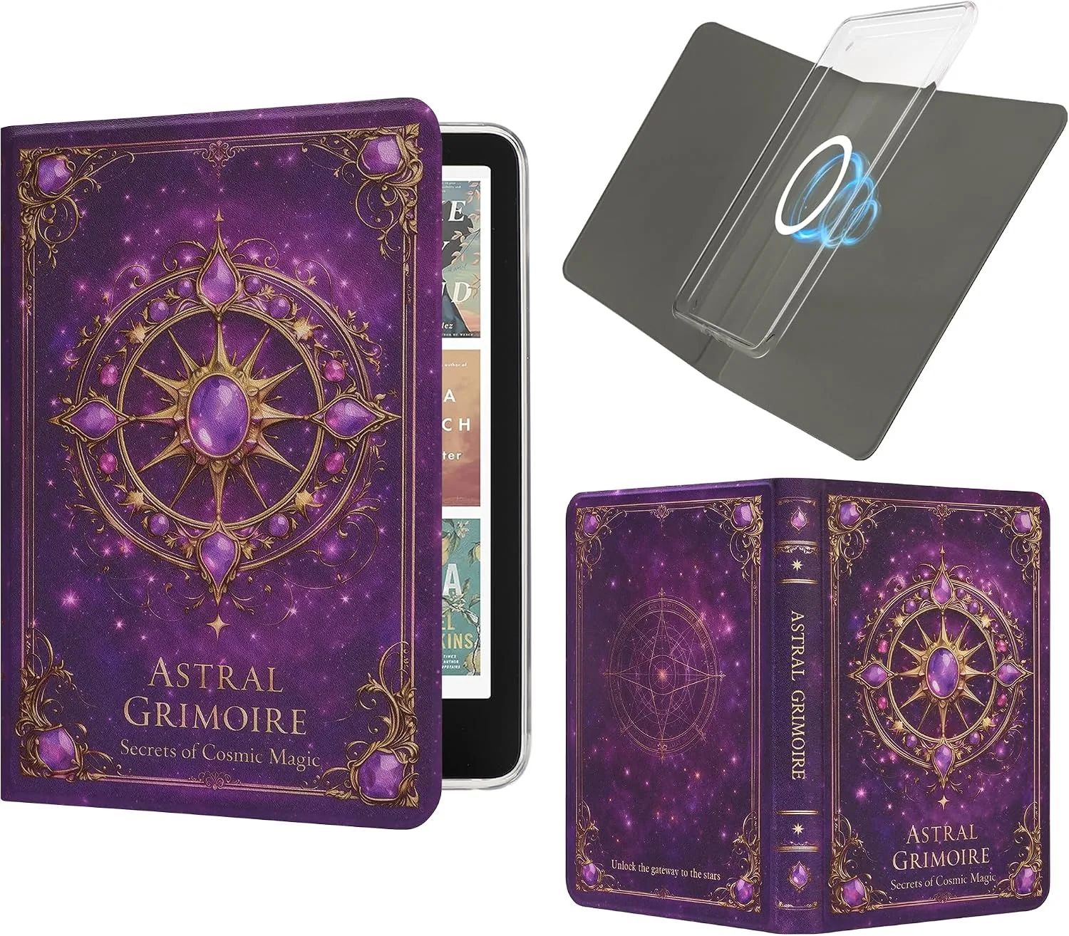 Magnetic Book Cover Case for 7'' Kindle Paperwhite & Colorsoft