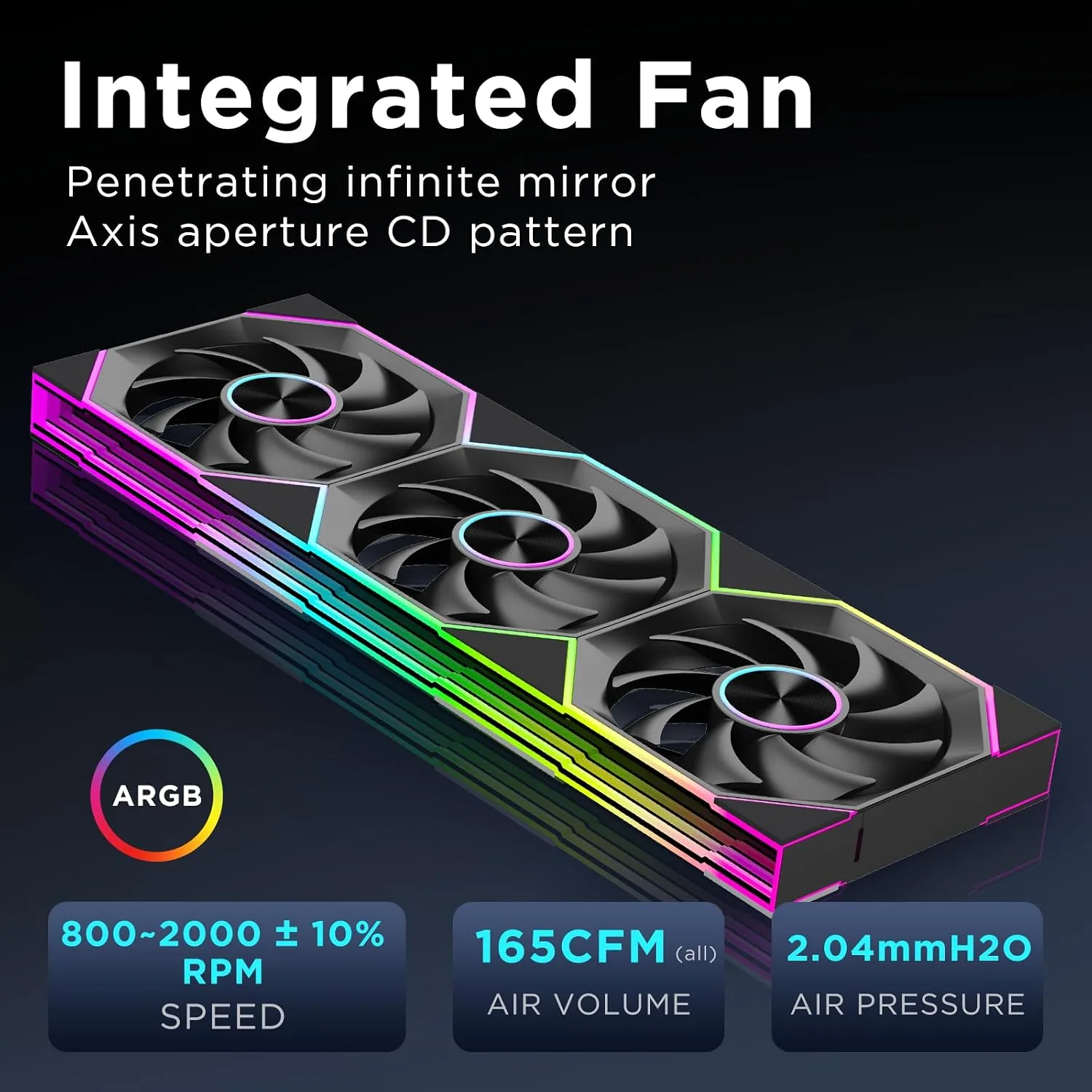 Chill Arc 360mm AIO CPU Cooler, 6.67" 2K AMOLED Screen-BK