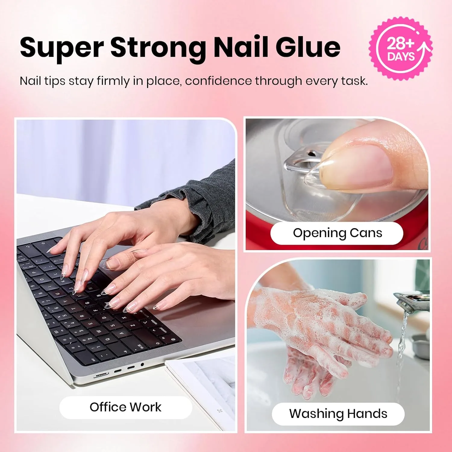 Beetles Super Strong Nail Glue for Press on Nails, Strong Nail Glue
