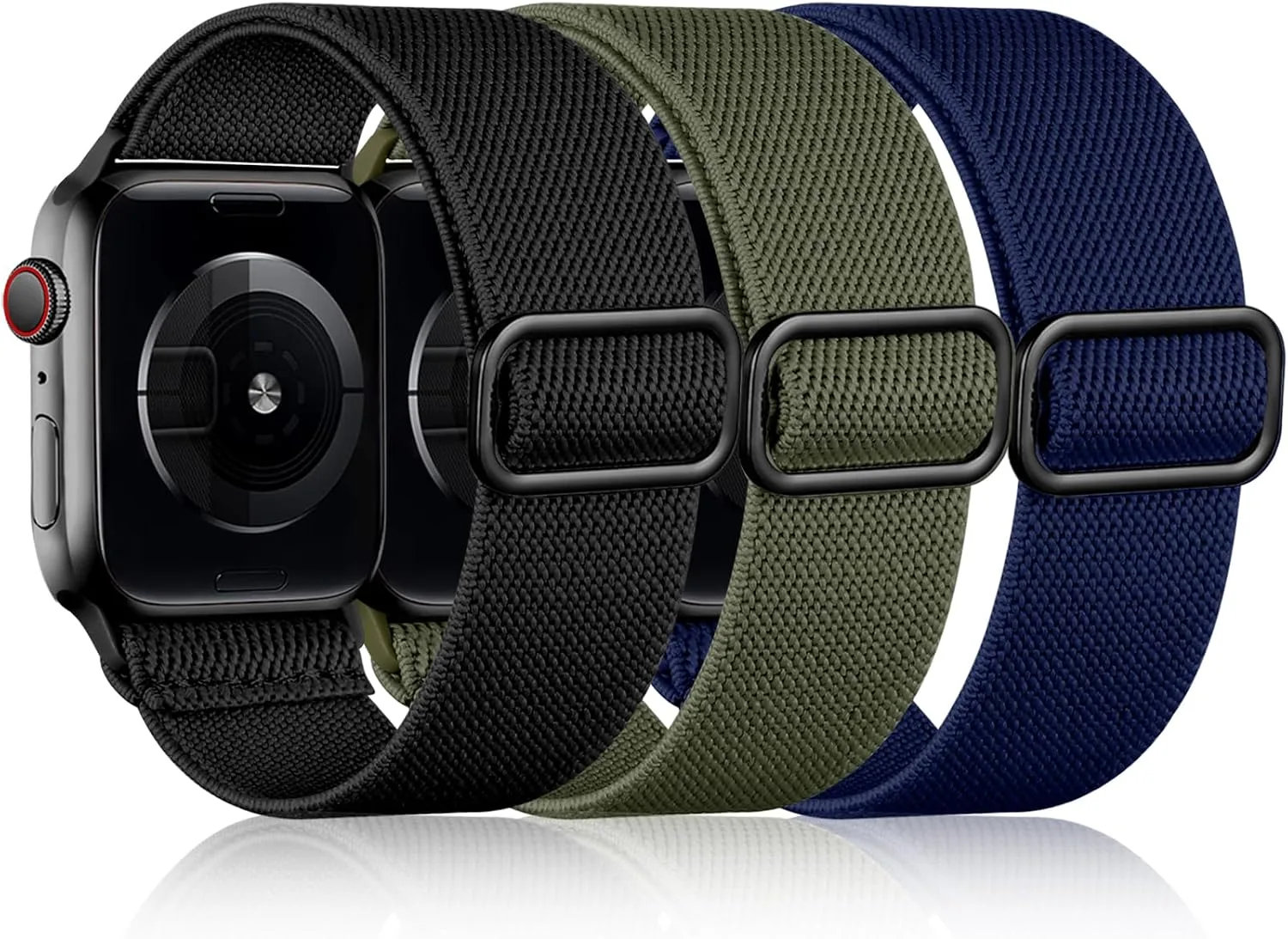 Correas DaQin 3 Pack Nylon Elástico Compatible con Apple Watch