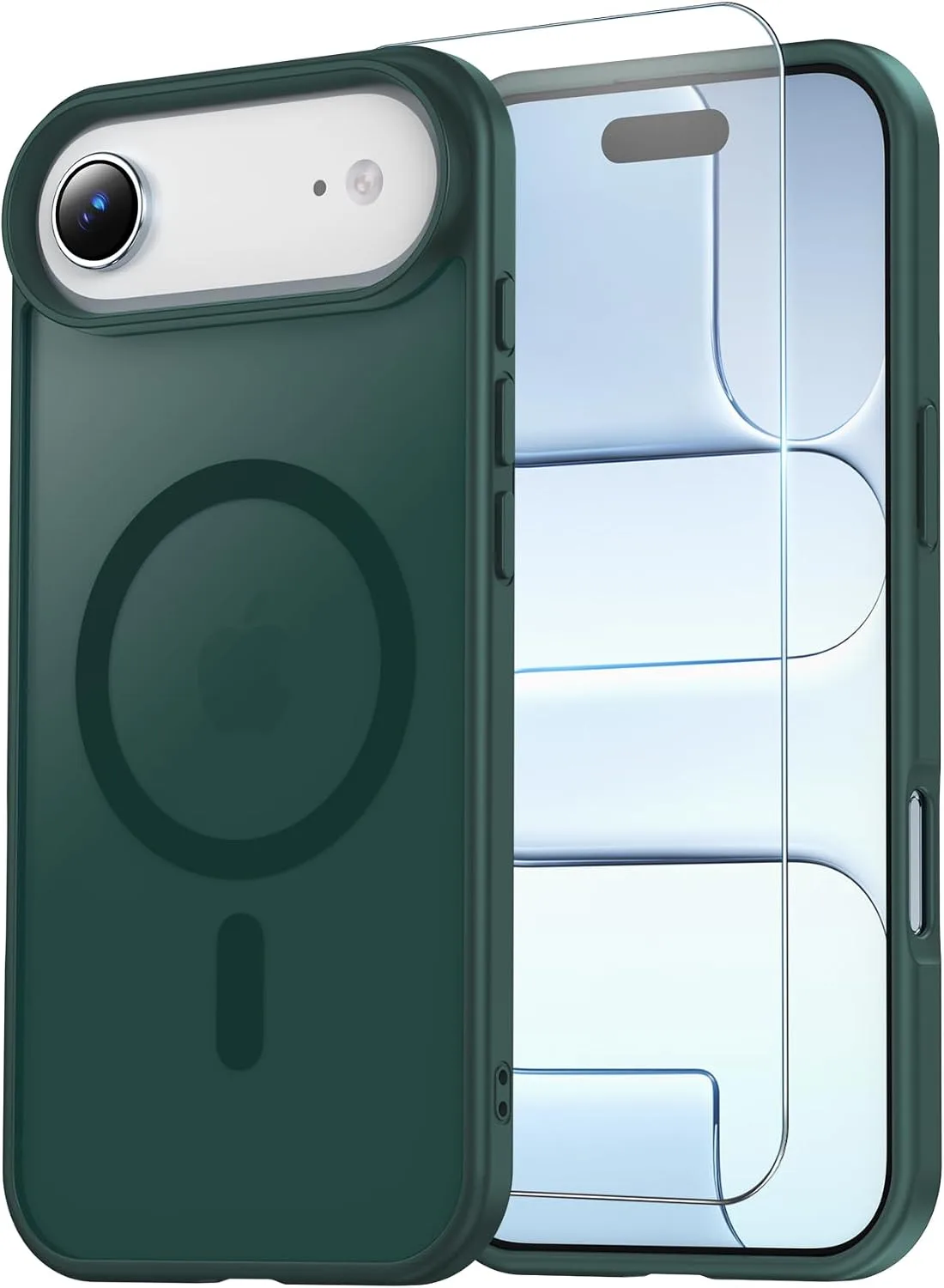 Temdan for iPhone AIR Case with Screen Protector Forest Green