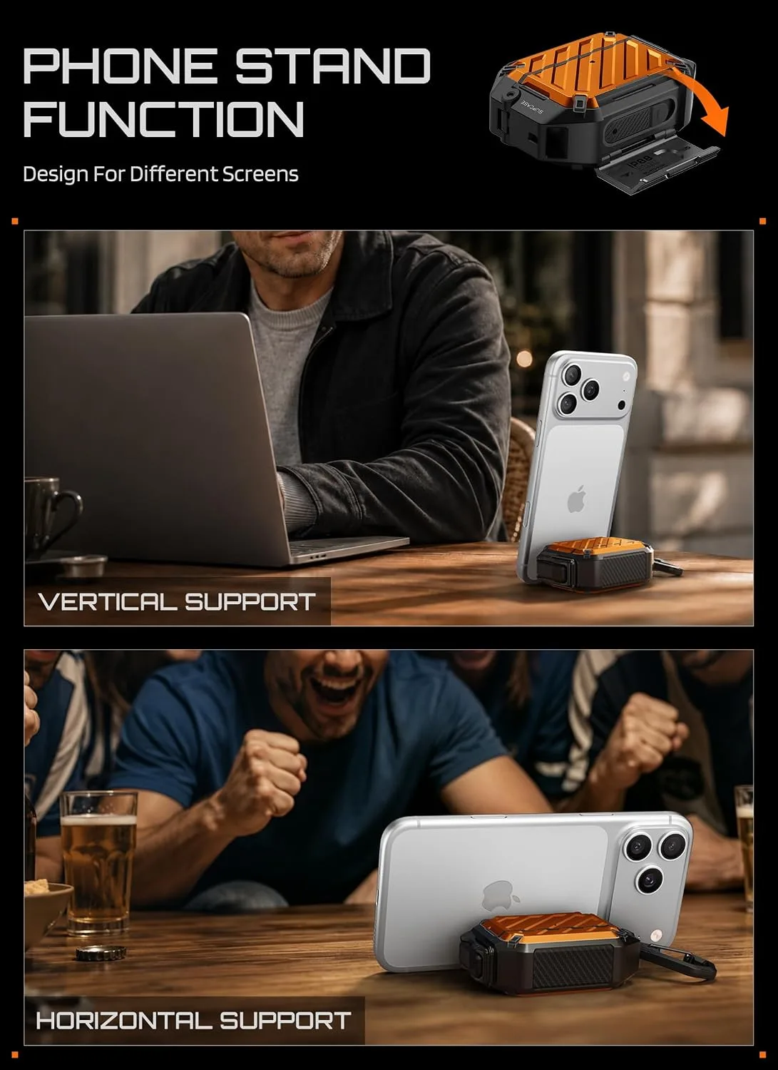 SUPCASE for AirPods Pro 3 Case with IP68 Waterproof, Lock & Carabiner,Coral