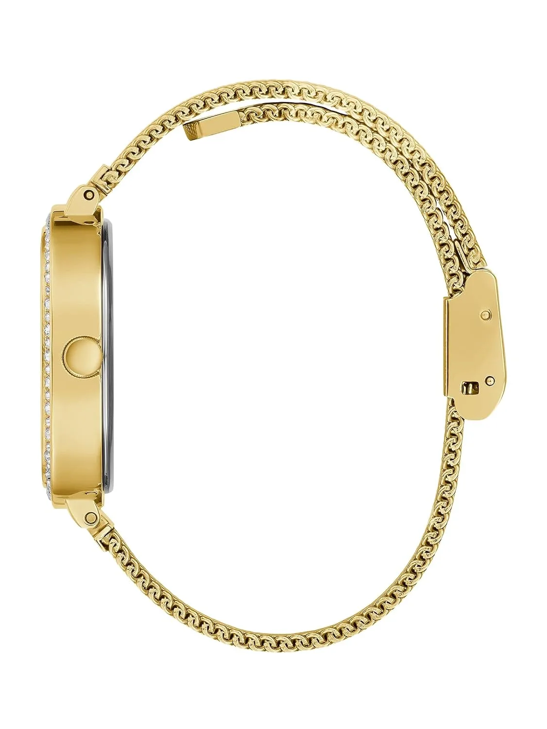 GUESS Gold-Tone Mesh Analog Watch