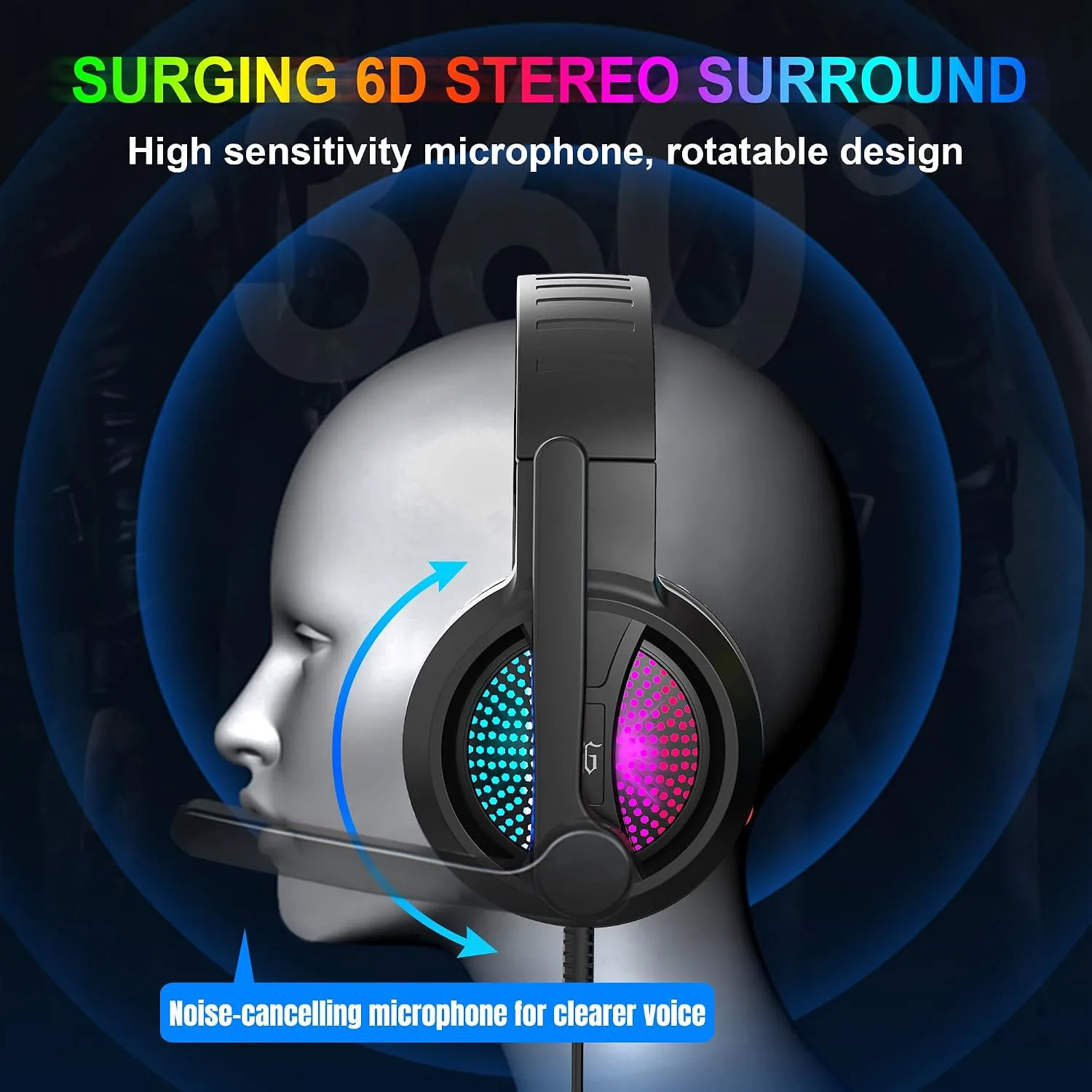 DGG Gaming Keyboard and Mouse, Headphones, Mouse pad Combo for PC Gamers