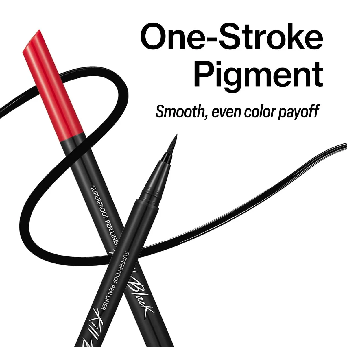 CLIO Superproof Pen Liquid Eyeliner, Waterproof Smudge Proof Long Wear, Ultra Precision Sponge Tip, One Stroke High Pigment Color, Fast Dry Formula, Sharp Wing, Safe for Sensitive Eyes (002 Brown)