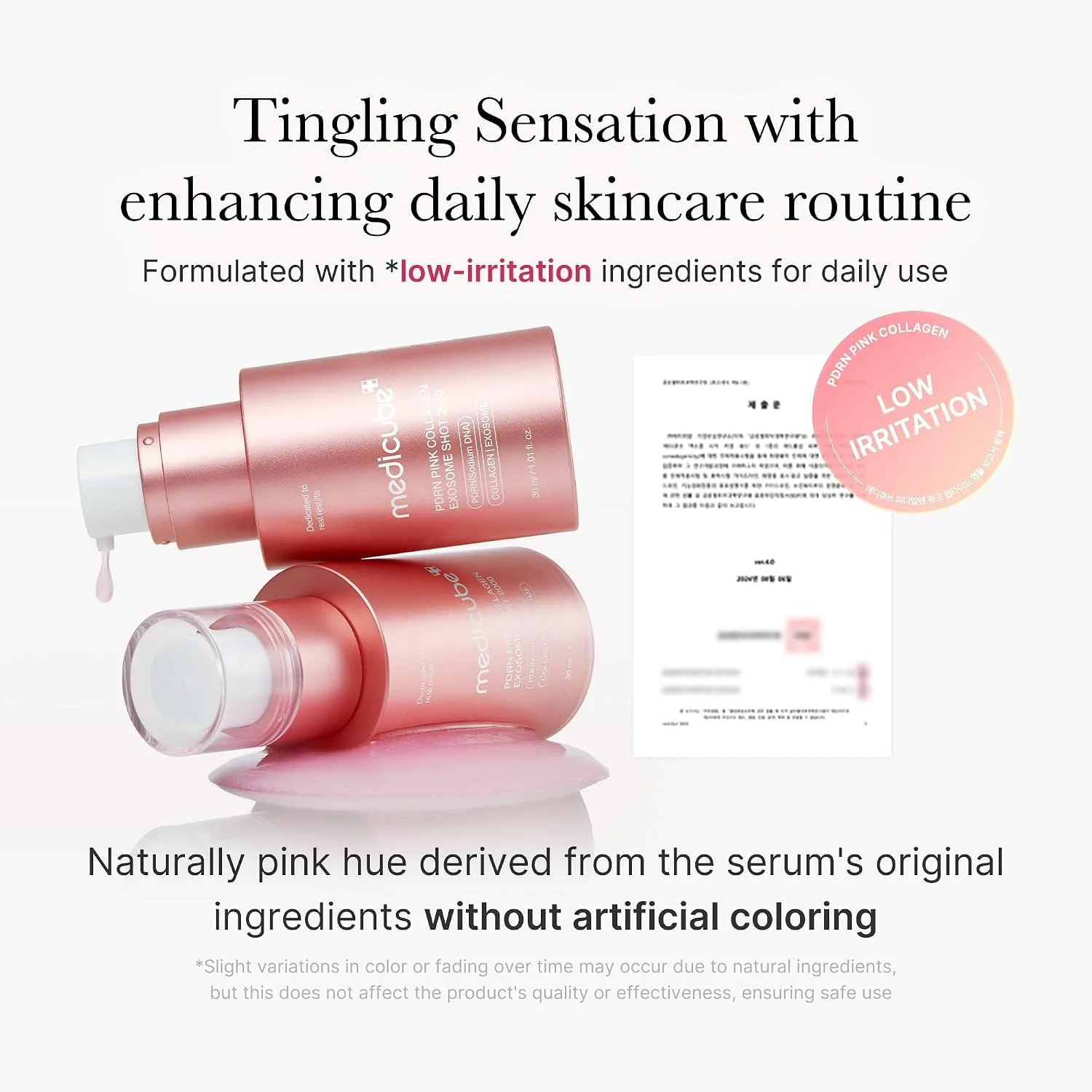 medicube Exosome Shot PDRN Pink Collagen 2,000 PPM Spicule Facial Serum