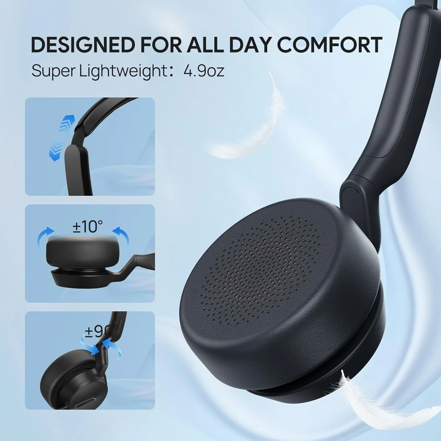 Yealink UH42 USB-C/A Wired Headset,AI Noise Cancelling Mic,in-Line Controls