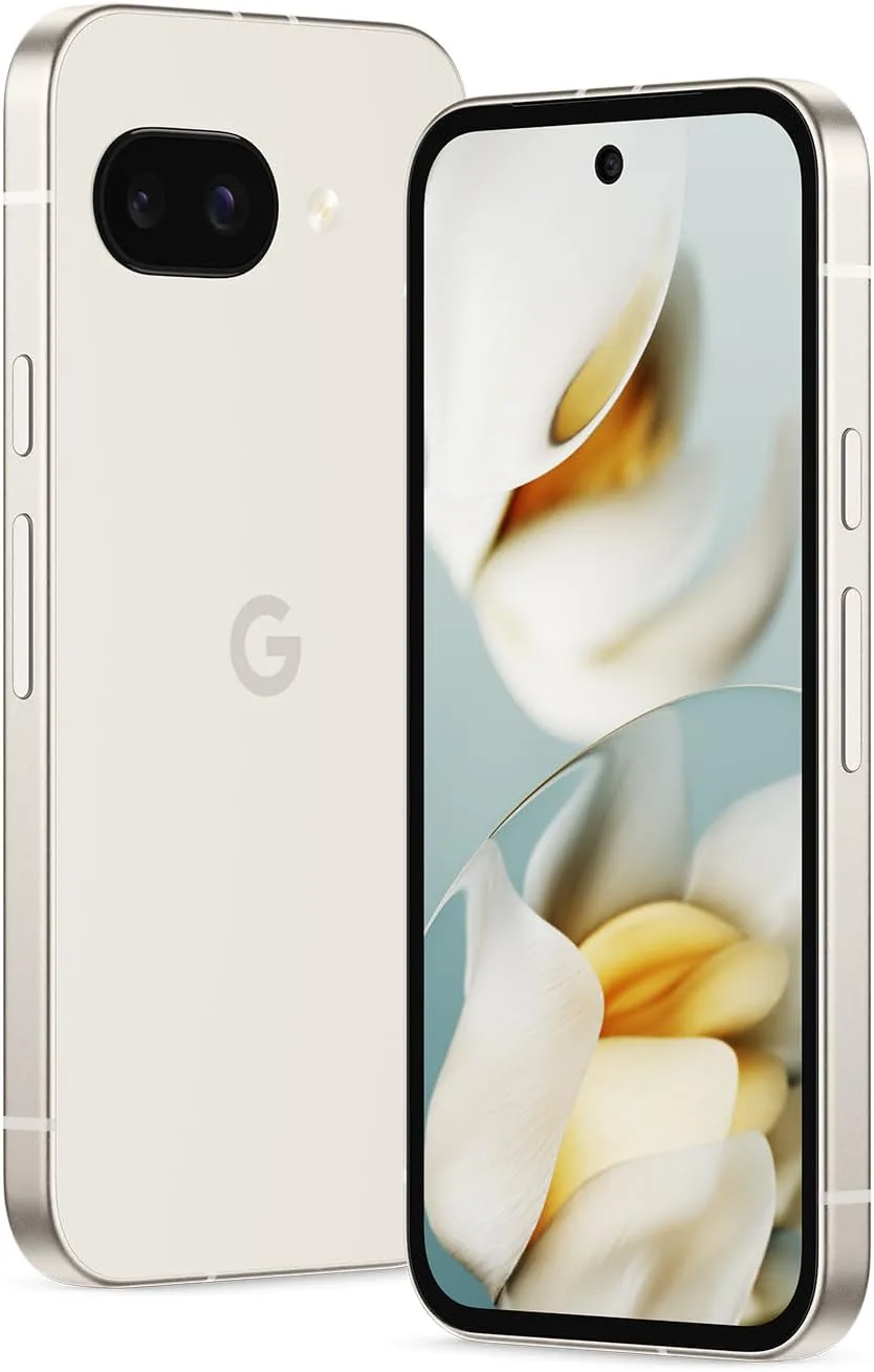 Google Pixel 9a, 128GB, Porcelain - Unlocked (Renewed)
