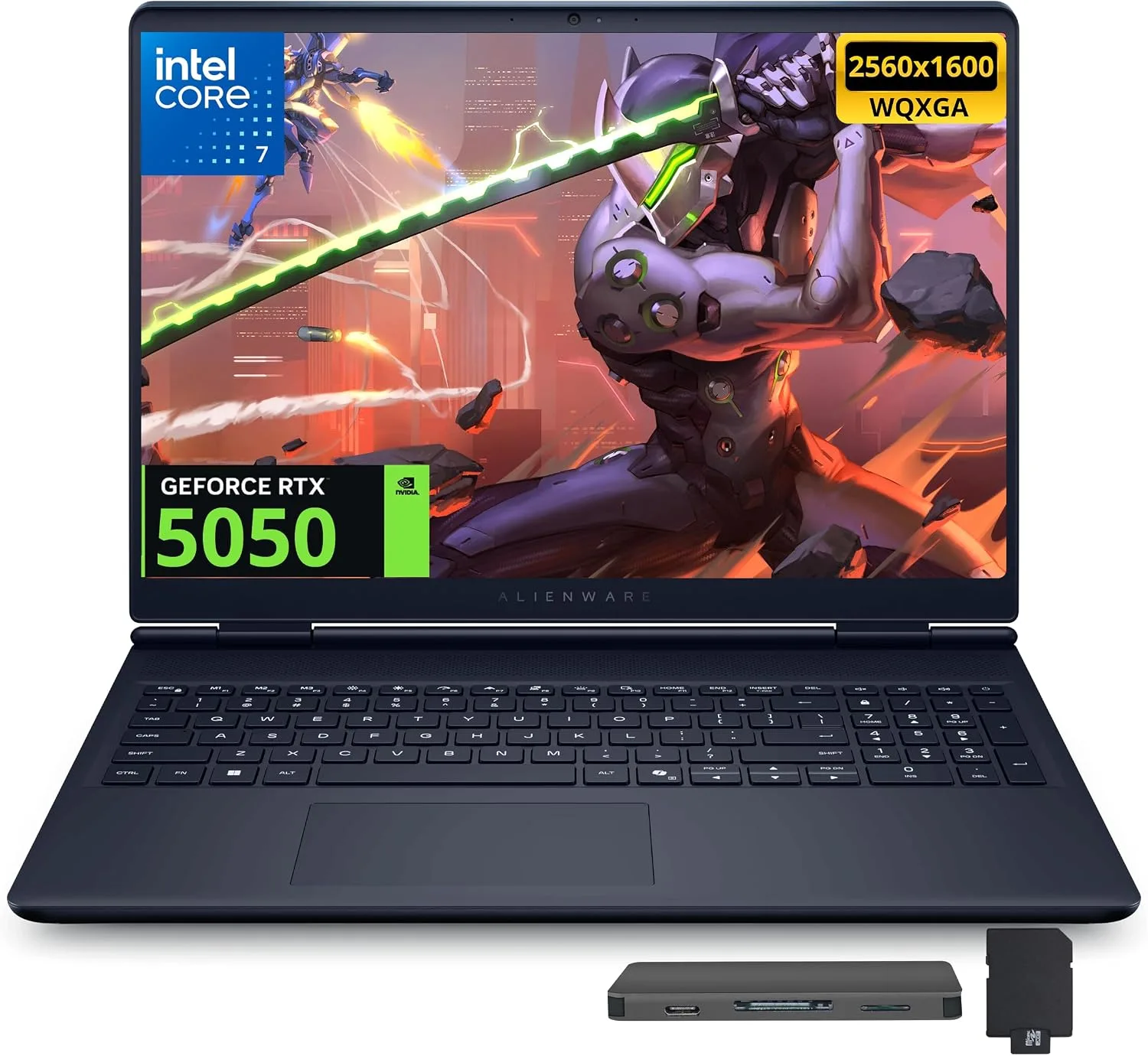 Laptop Dell Alienware Aurora 16 16" WQXGA 120Hz Intel Core 7 240H 32GB DDR5 2TB (1TB SSD+1TB Docking) RTX 5050 8GB Indigo