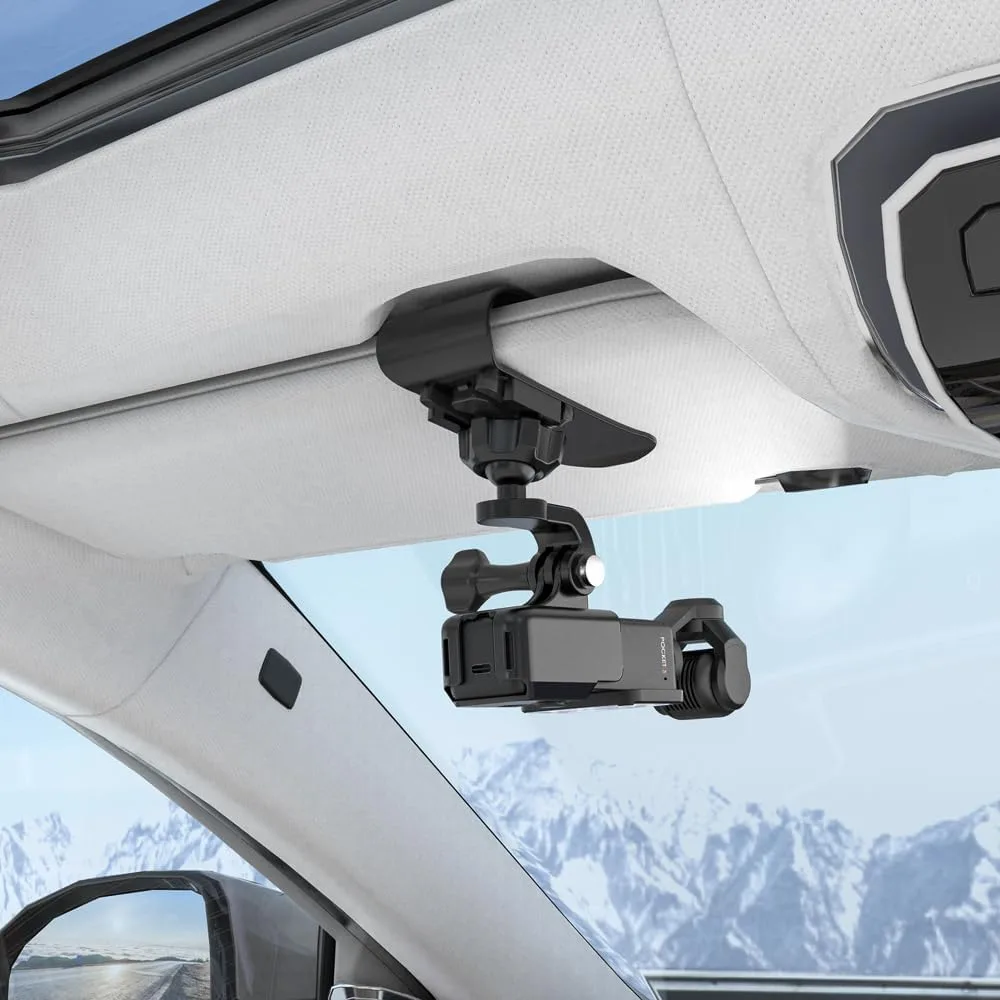 360° Adjustable Car Sun Visor Mount for DJI Osmo Pocket 3
