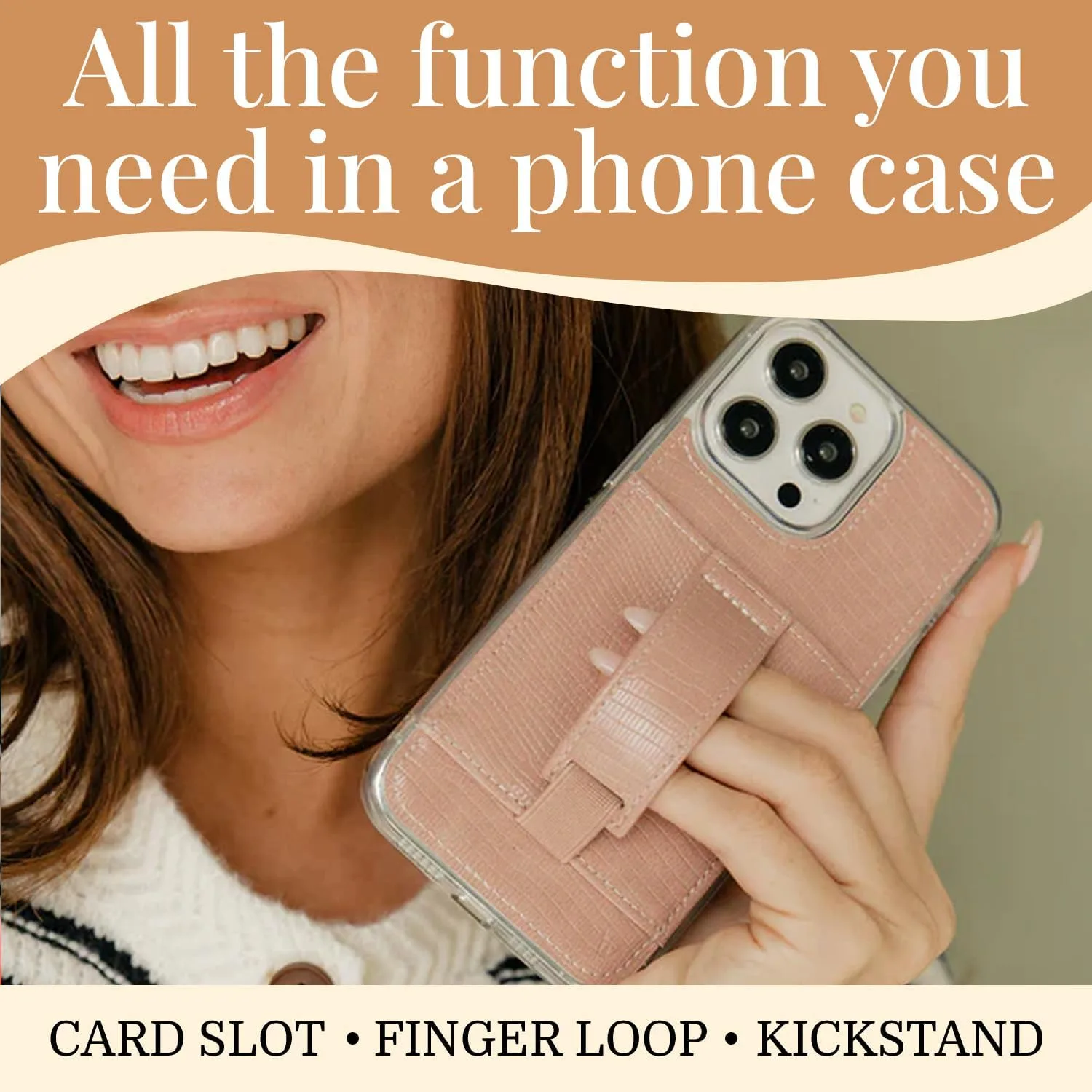 Walli Cases Wallet Phone Case for iPhone 13 Pro Max, Card Holder Kickstand