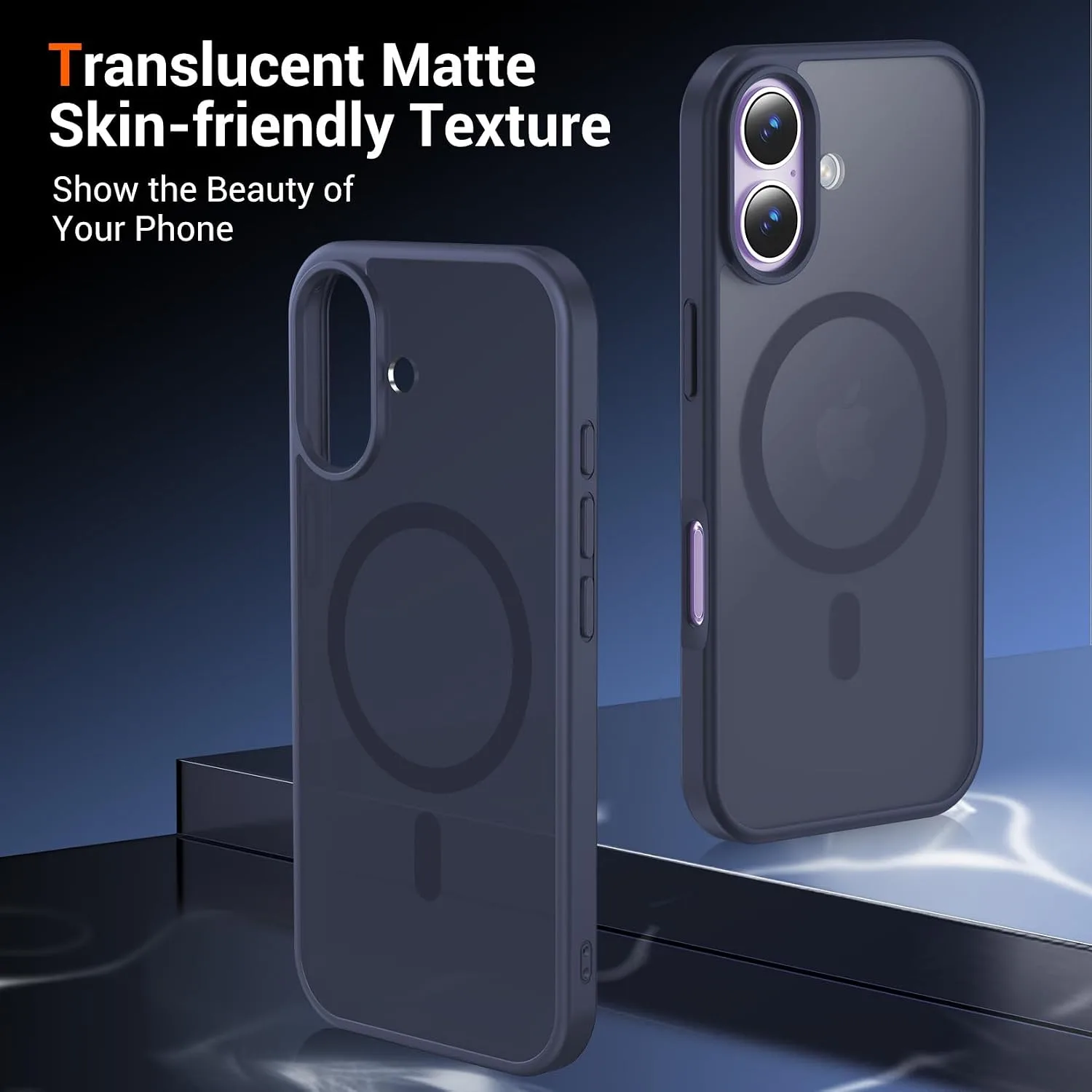 Temdan for iPhone 17 Case with Screen Protector Dark Purple