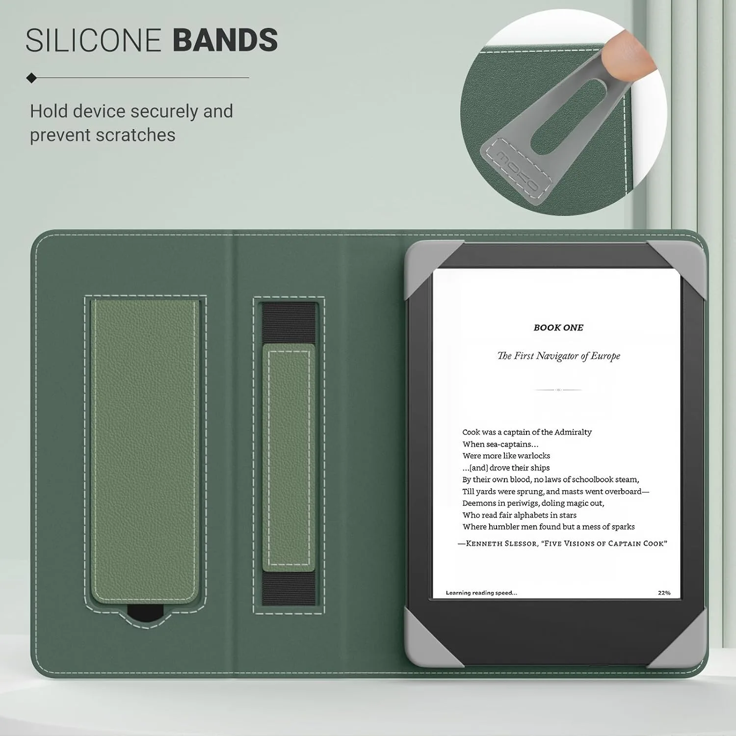Moko Universal Case for 6 inch eReaders&Tablets, Celadon