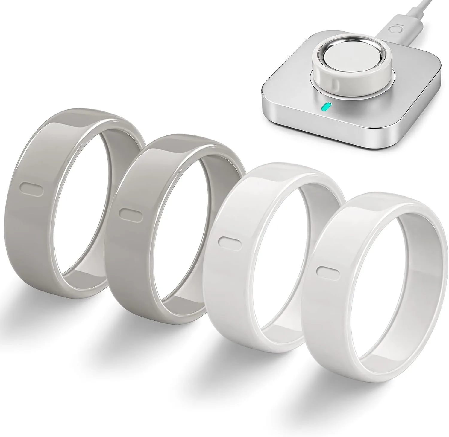 4 Pack Ceramic-Look TPU Ring Cover Compatible with Oura Ring 5