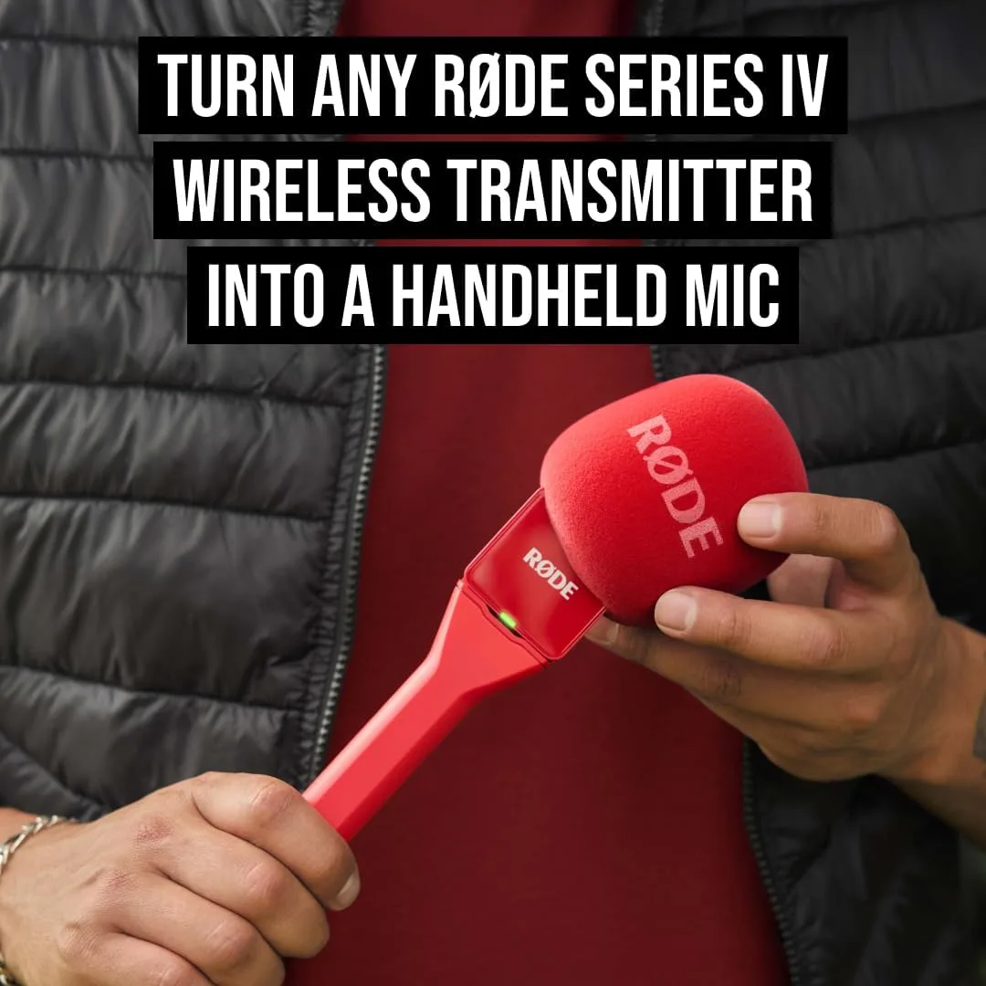 RØDE Interview GO Handheld Adaptor for RØDE Wireless Microphones (Red)