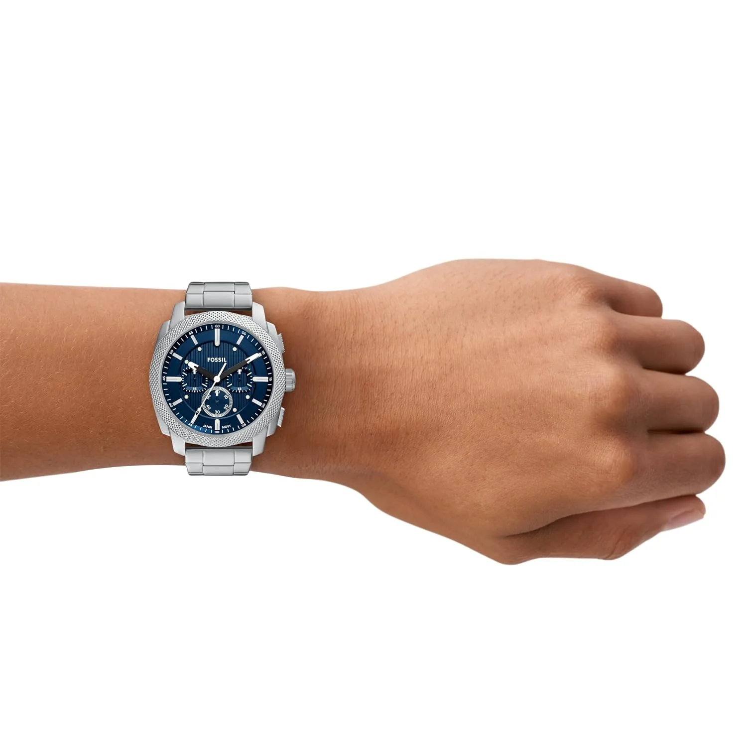 Fossil Men's Watch, Machine Stainless Steel Chronograph Watch for Men