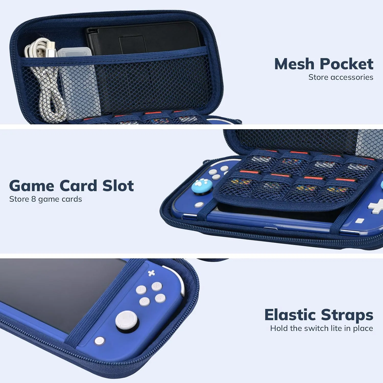 Younik Switch Lite Case, 14 in 1 Accessories Kit for NS Switch Lite (2019)