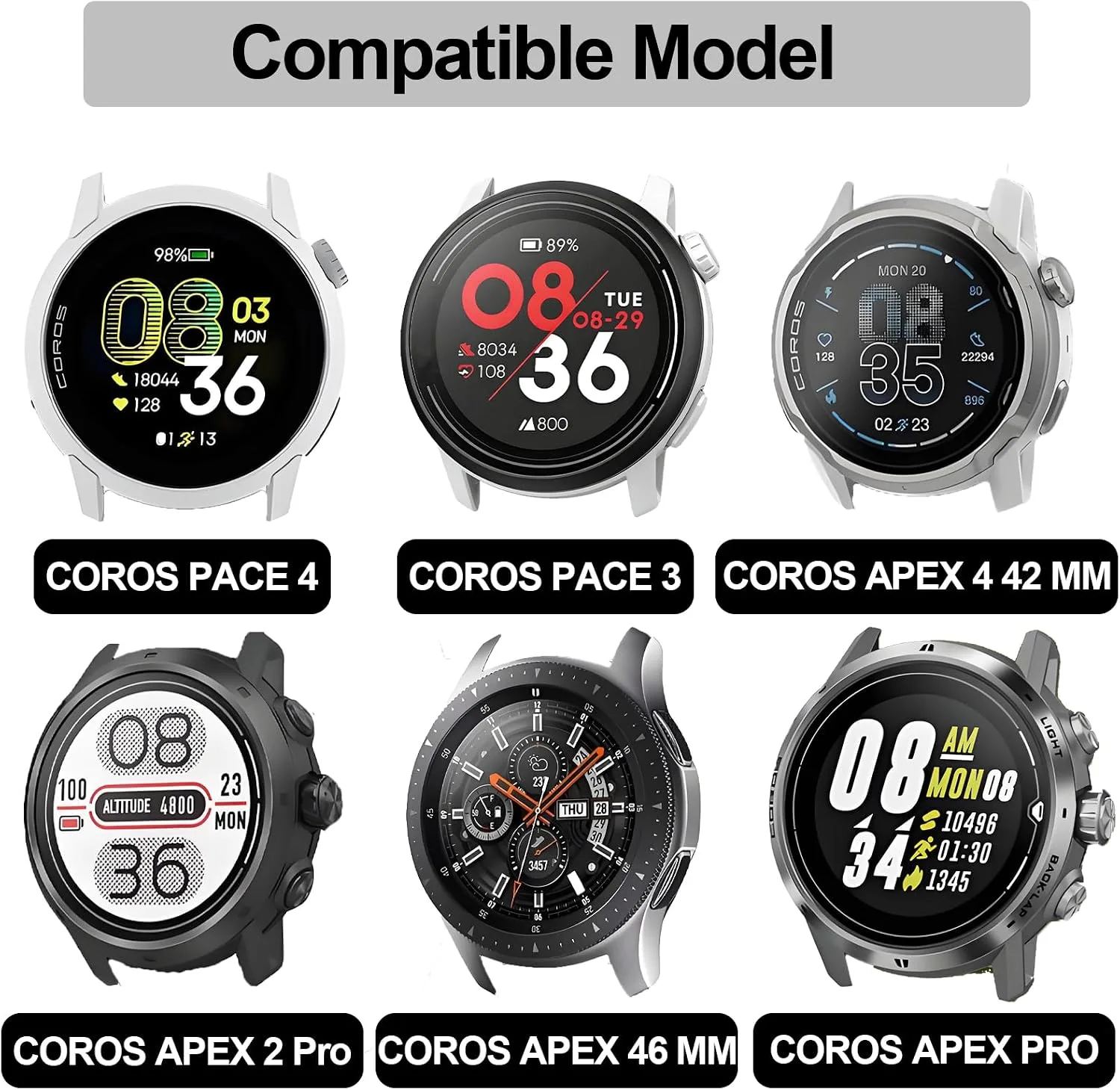 Silicone Bands Compatible with COROS PACE 3/4/Pro, COROS APEX PRO/2 Pro/APEX 46 MM/APEX 4 42 MM, Replacement Breathable Smartwatch Straps for Women and Men