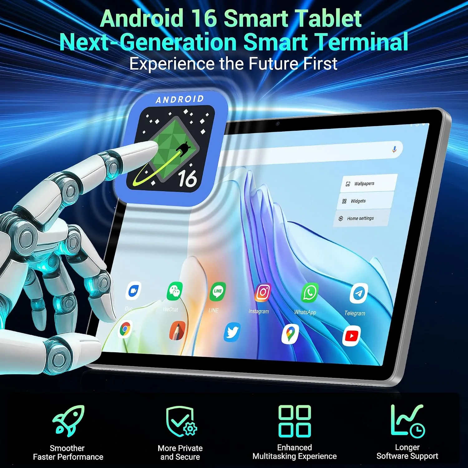11 Inch Tablet Android 16 Tablet with Gemini AI, 2K FHD Display Tablets, 36GB RAM 256GB ROM, Octa-Core T615, 2-in-1 with Keyboard, 8000mAh,5G WiFi&16MP Camera, Widevine L1 for Stream Gray