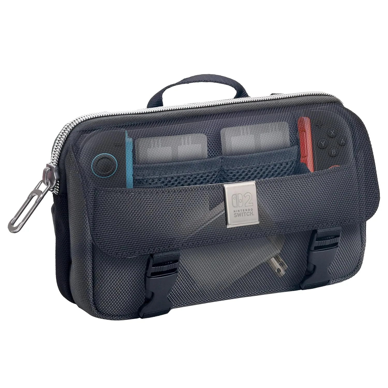 Game Traveler Deluxe Licensed Crossbody Bag Designed for Nintendo Switch, Nintendo Switch 2, OLED, Black Horizontal - R.D.S. INDUSTRIES, INC. (MC17)
