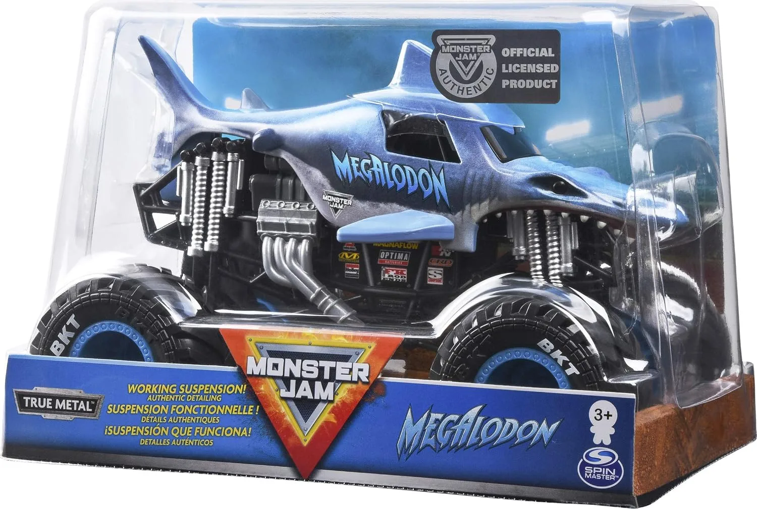 Monster Jam, Official Megalodon Monster Truck, Die-Cast Vehicle, 1:24 Scale