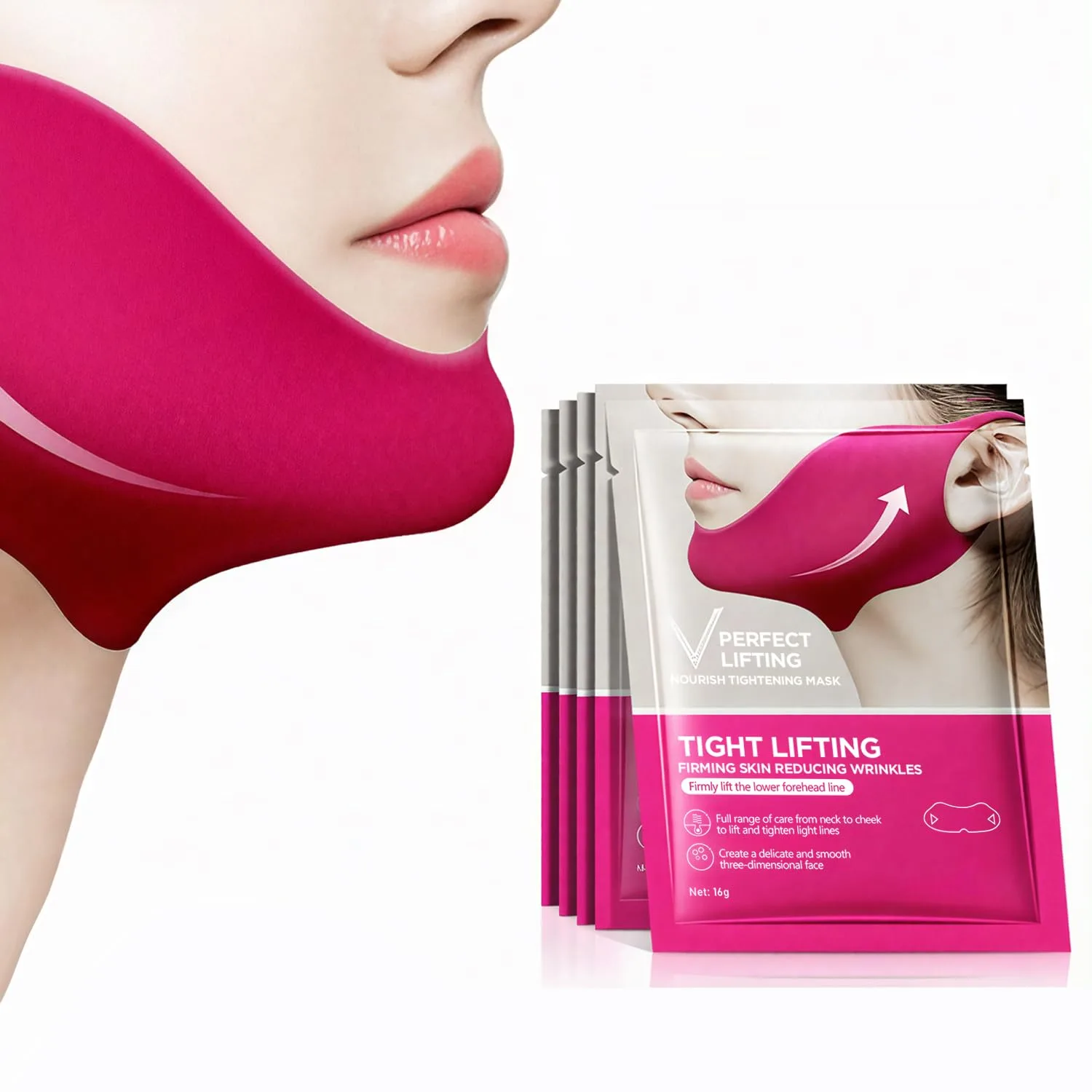 Collagen V line lifting Mask Double Chin Reducer 10PCS Slimming Firming Moisturizing Skincare Face Mask