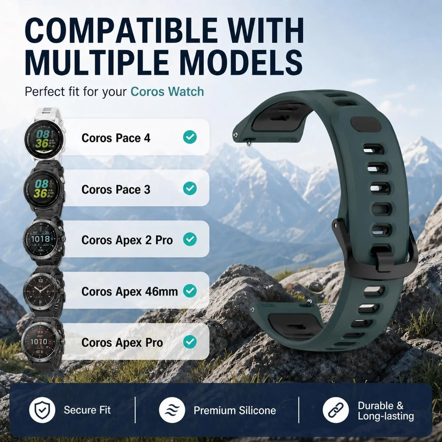 Watch Band for COROS PACE 3/PACE 4/PACE Pro