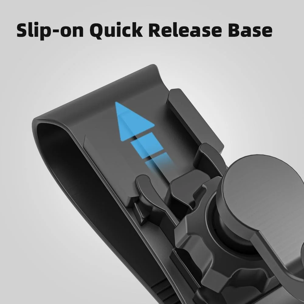 Car Sun Visor Mount, Quick Clip Sun Visor Mount with Universal Ball J Hook Compatible with GoPro Hero 13 12 11 10 9 8 7 6 5 Black,DJI Osmo Action 6/5 pro/4/3,AKASO and More