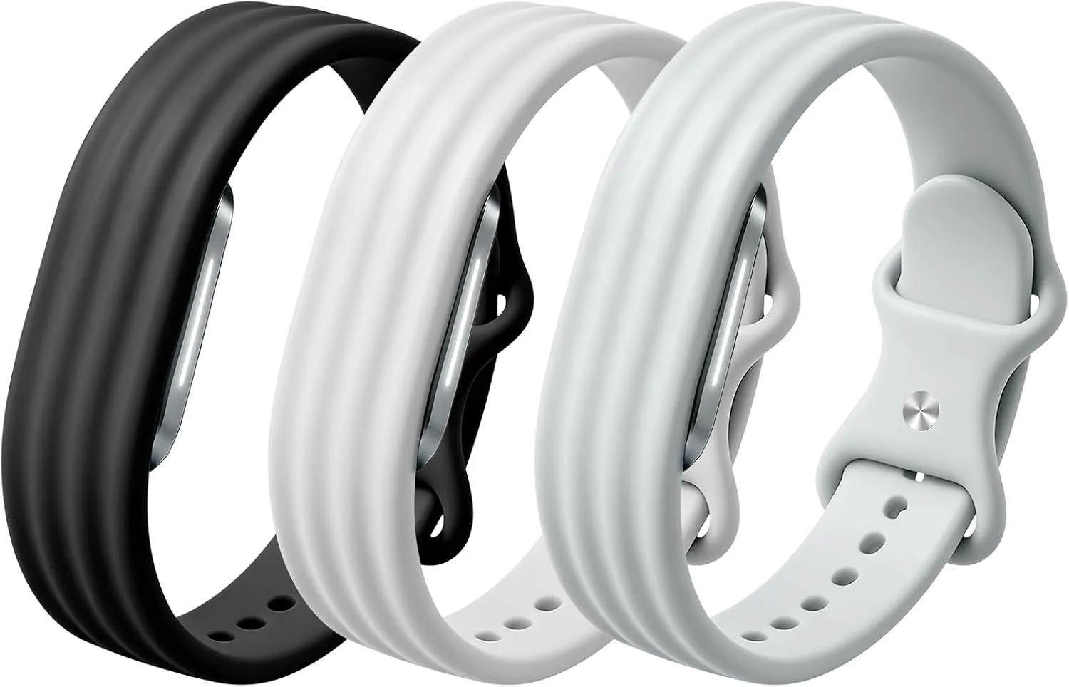 3 Pack Silicone Sport Band Compatible with Hume Band 2.0 Fitness Tracker,Soft Silicone Replacement Adjustable Sweatproof Wristband for Hume 2.0 Band, Running, Workout & Daily Wear for Women Men