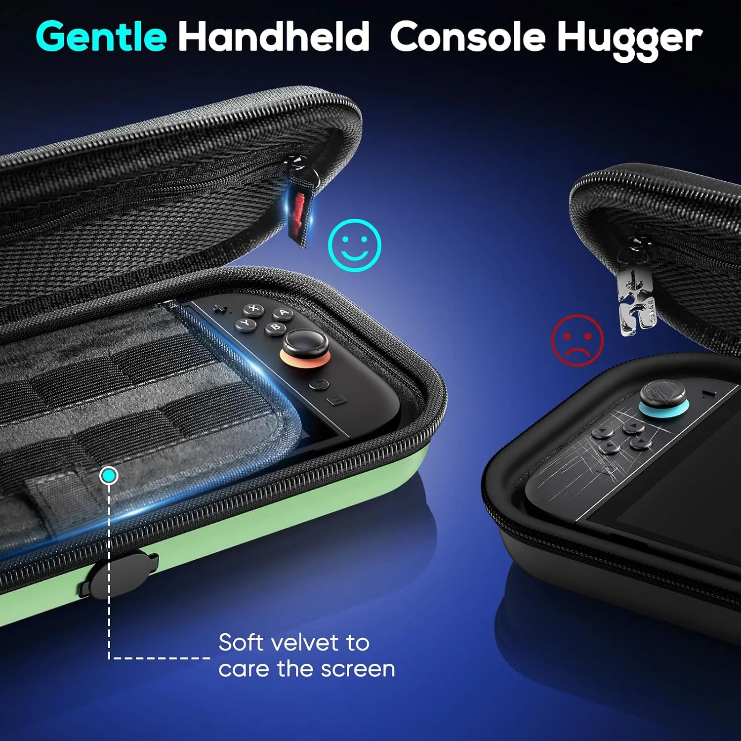 Auarte [Charge Inside Carrying Case for Switch 2 Console (2025)/OLED-Green