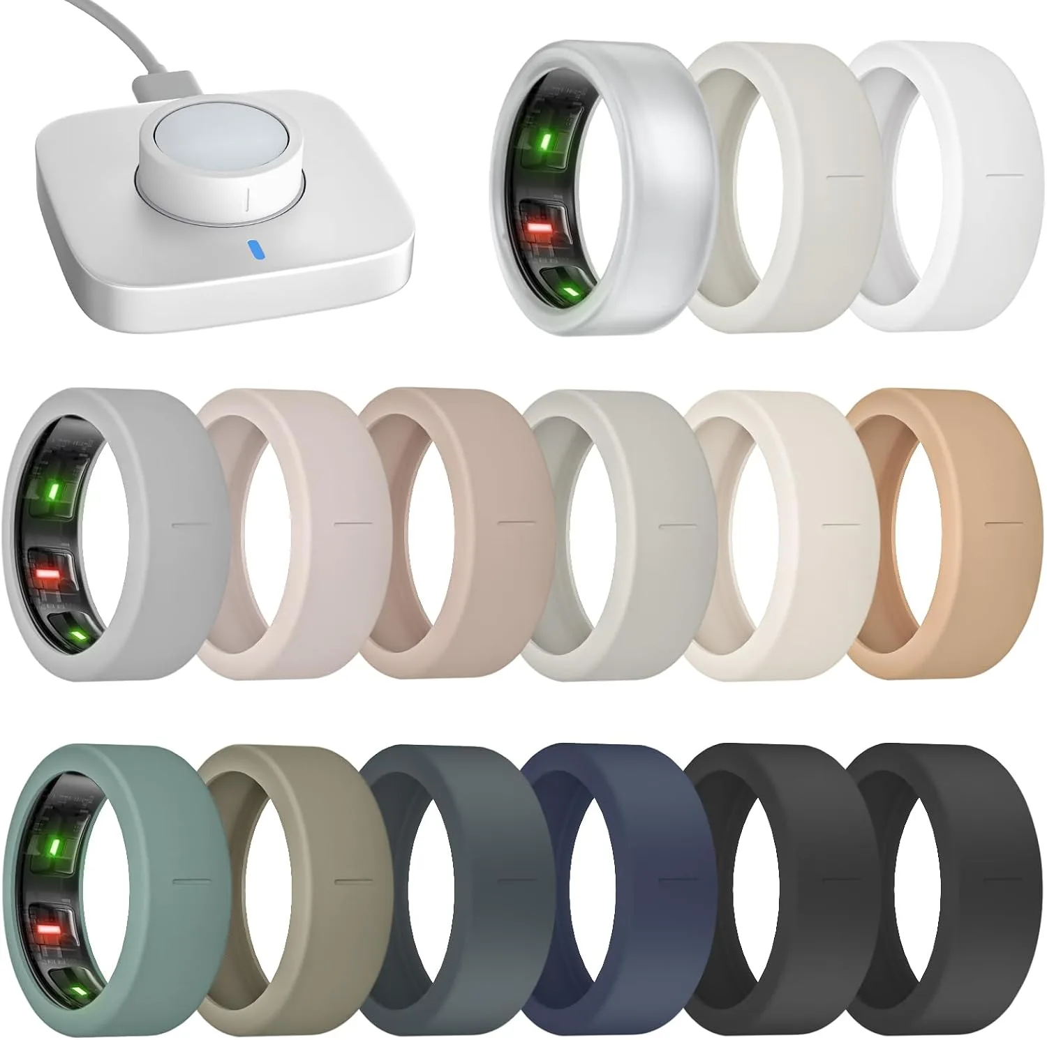 15 Pack Ring Covers Compatible with Oura Ring Gen 4/4 Ceramic/Gen 3