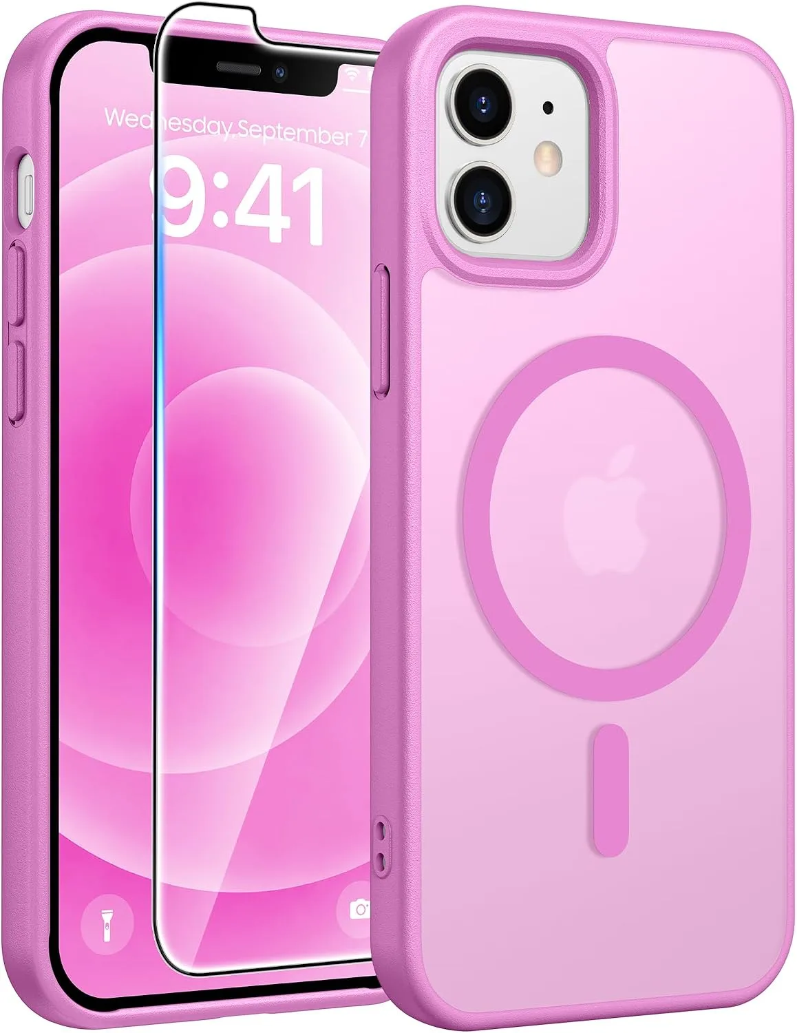 FNTCASE for iPhone 12/12 Pro Case, Fit for Magsafe, Pink