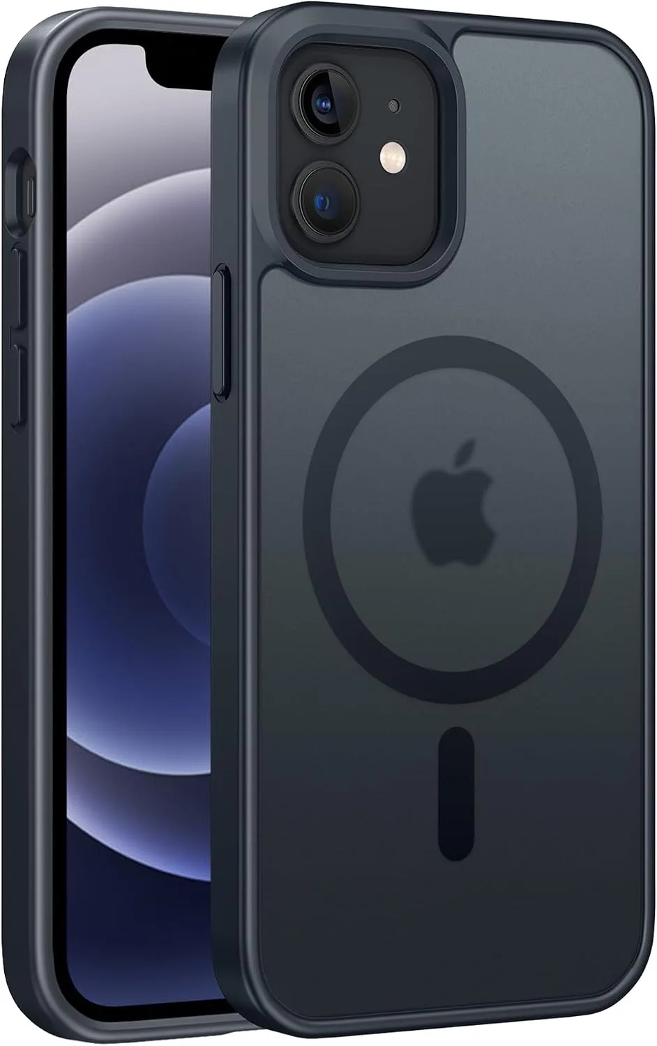 FNTCASE for iPhone 12 / iPhone 12 Pro Case Fit for MagSafe Black