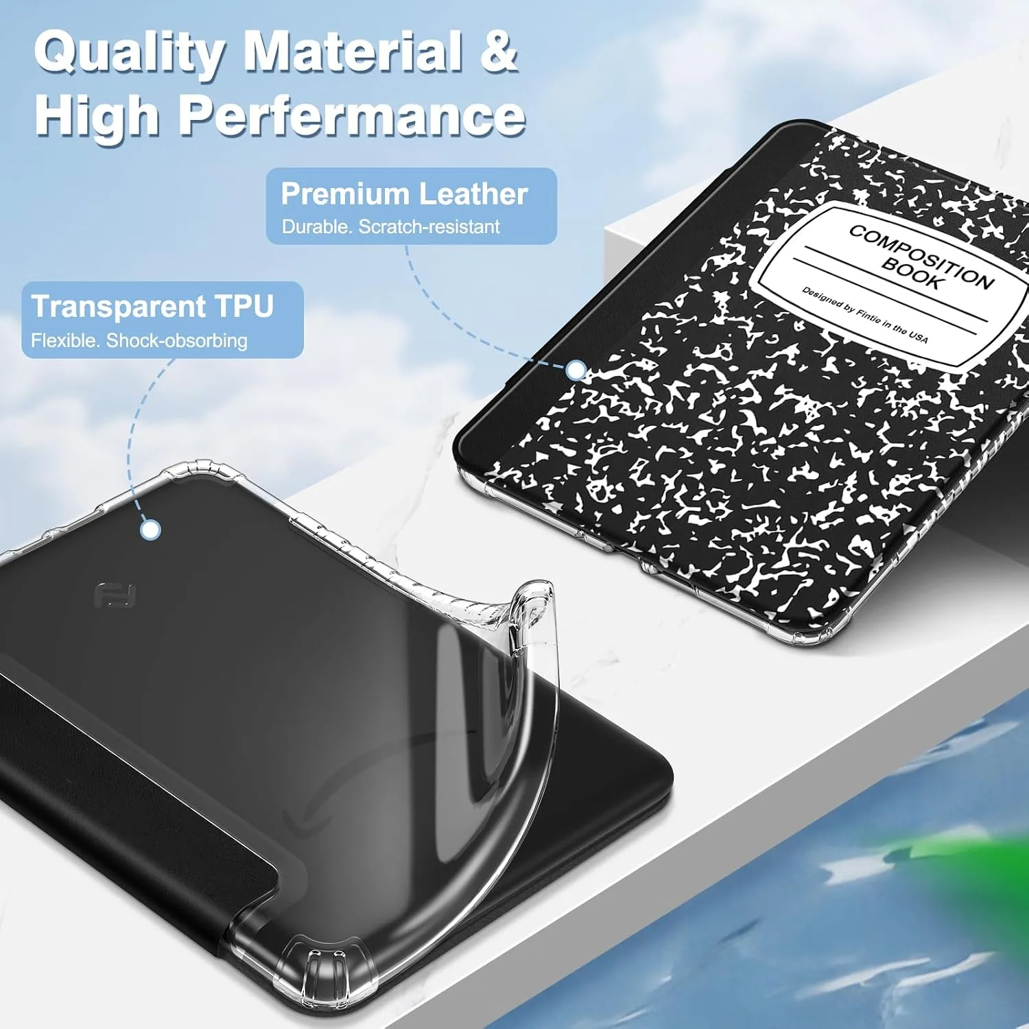 Fintie Clear Case for 7" Kindle Paperwhite 12th Gen 2024 & Kindle Colorsoft