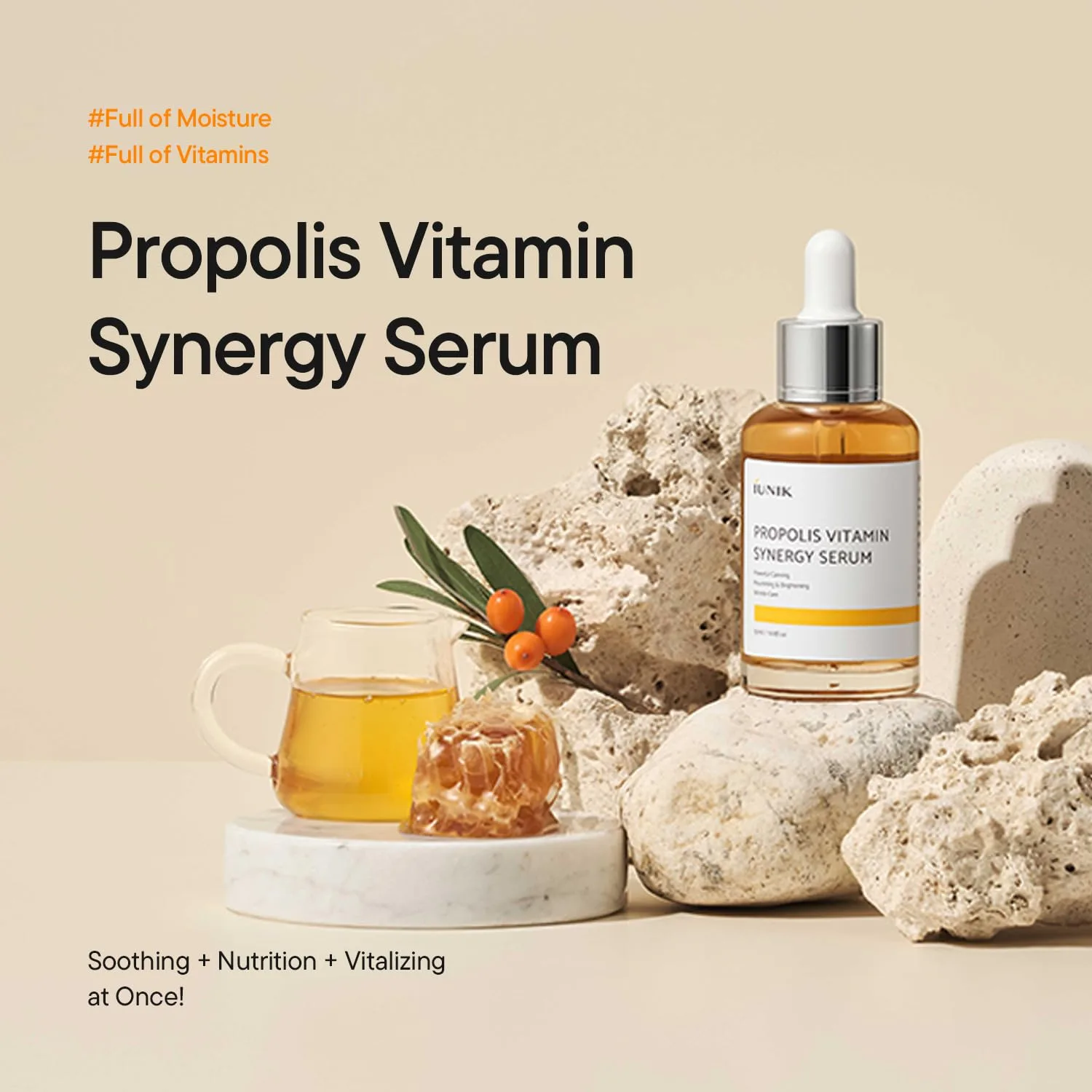 IUNIK Propolis Vitamin Synergy Serum – Glow Skin Booster 1.69 fl oz