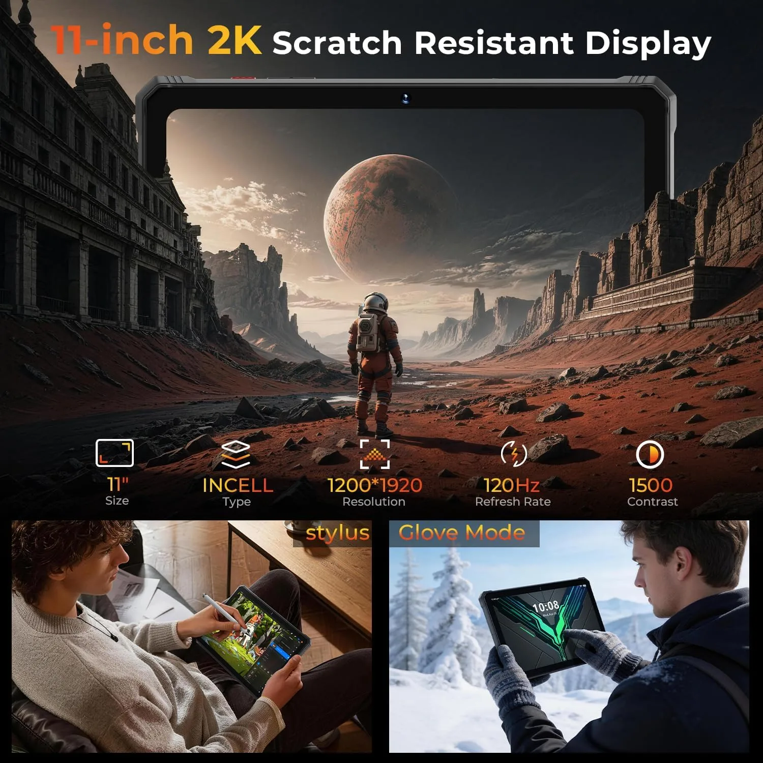 HOTWAV R9 PRO MAX 5G 20080mAh Rugged Tablet with Bracket and Stylus