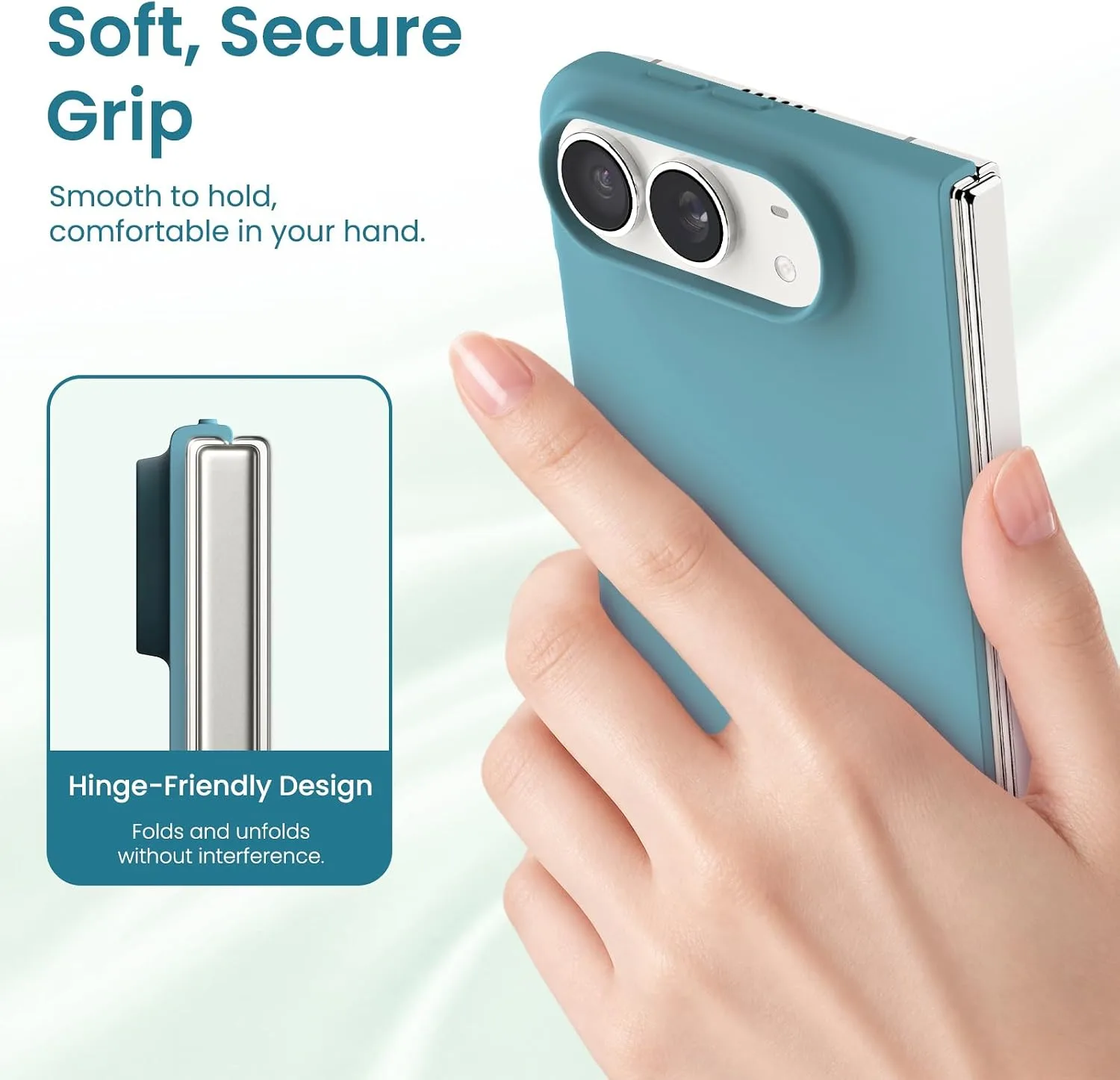 ORNARTO for iPhone Duo Case,Magnetic Slim Liquid Silicone,Cactus