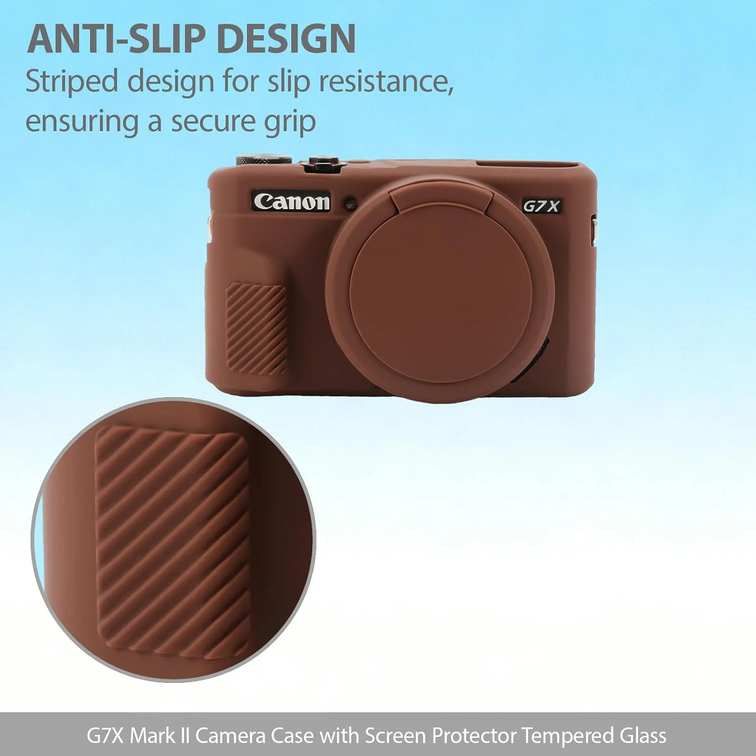 Camera Case for Canon G7X Mark II / G7X II - Dark Brown
