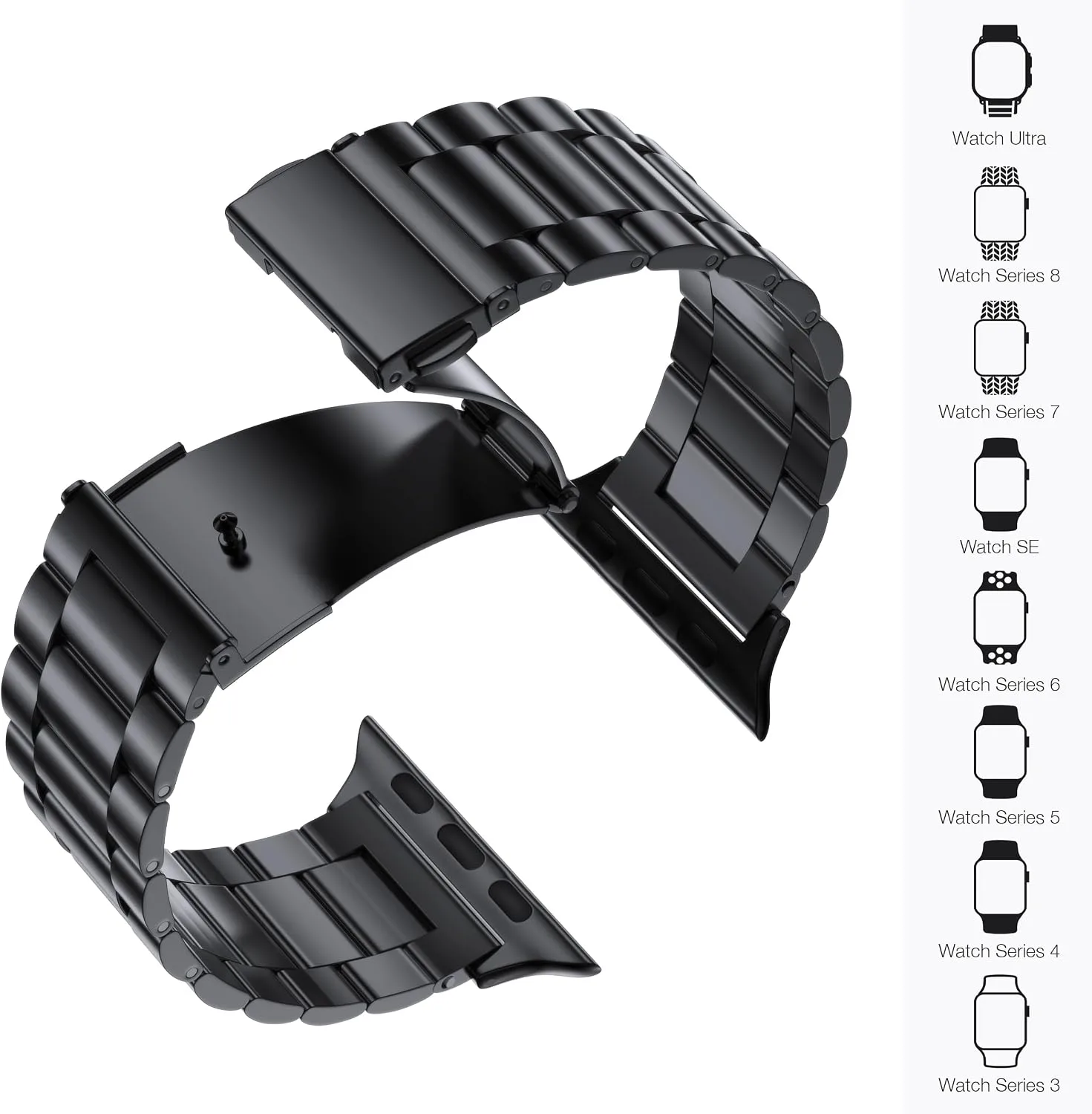 EPULY Metal Band Compatible with Apple Watch Bands for Men 42/44/45/46/49mm