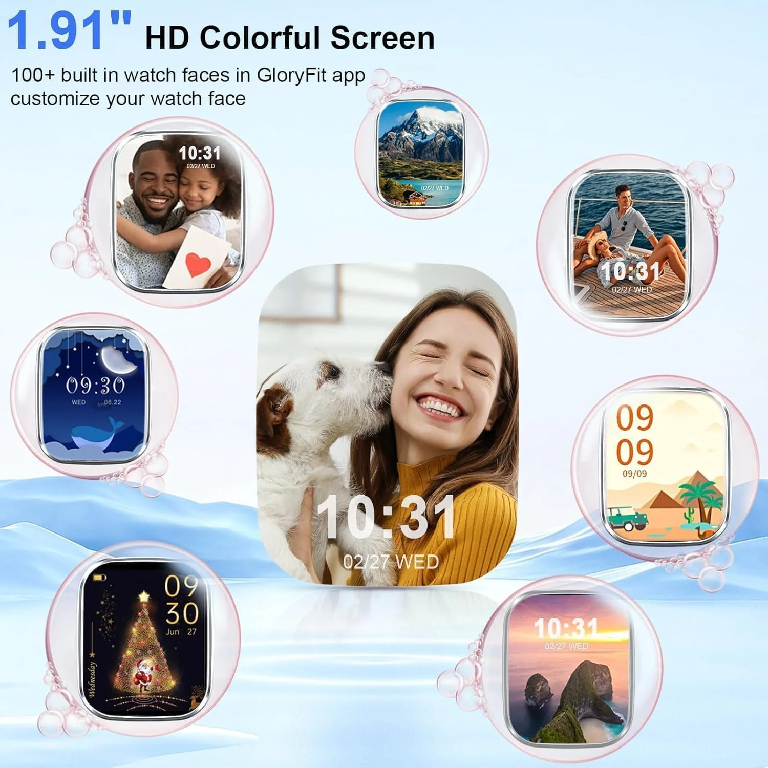 Smart Watch for Men Women, 1.91" Smartwatch (Answer/Make Call) Beige